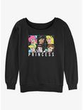 Disney Princess Classic Princess Womens Slouchy Sweatshirt, BLACK, hi-res
