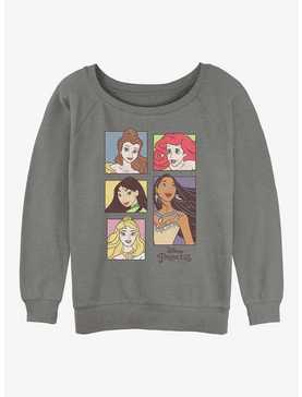 Disney The Little Mermaid Princesses Womens Slouchy Sweatshirt, , hi-res