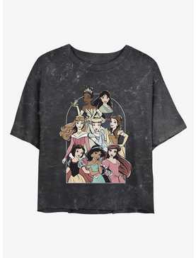 Disney The Princess and the Frog Princess Group Mineral Wash Womens Crop T-Shirt, , hi-res