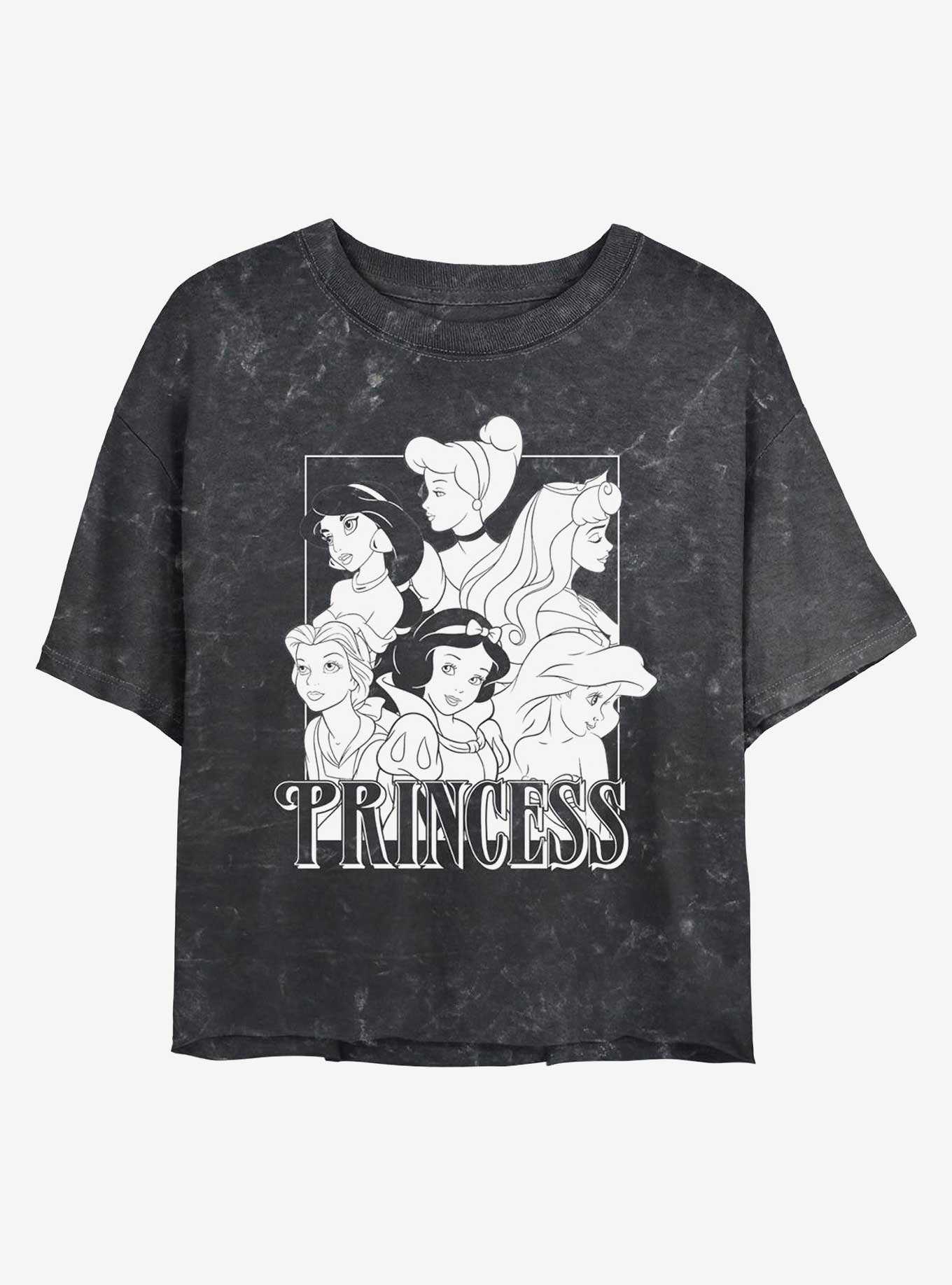 Disney Aladdin Grungey Princess Mineral Wash Womens Crop T-Shirt, , hi-res