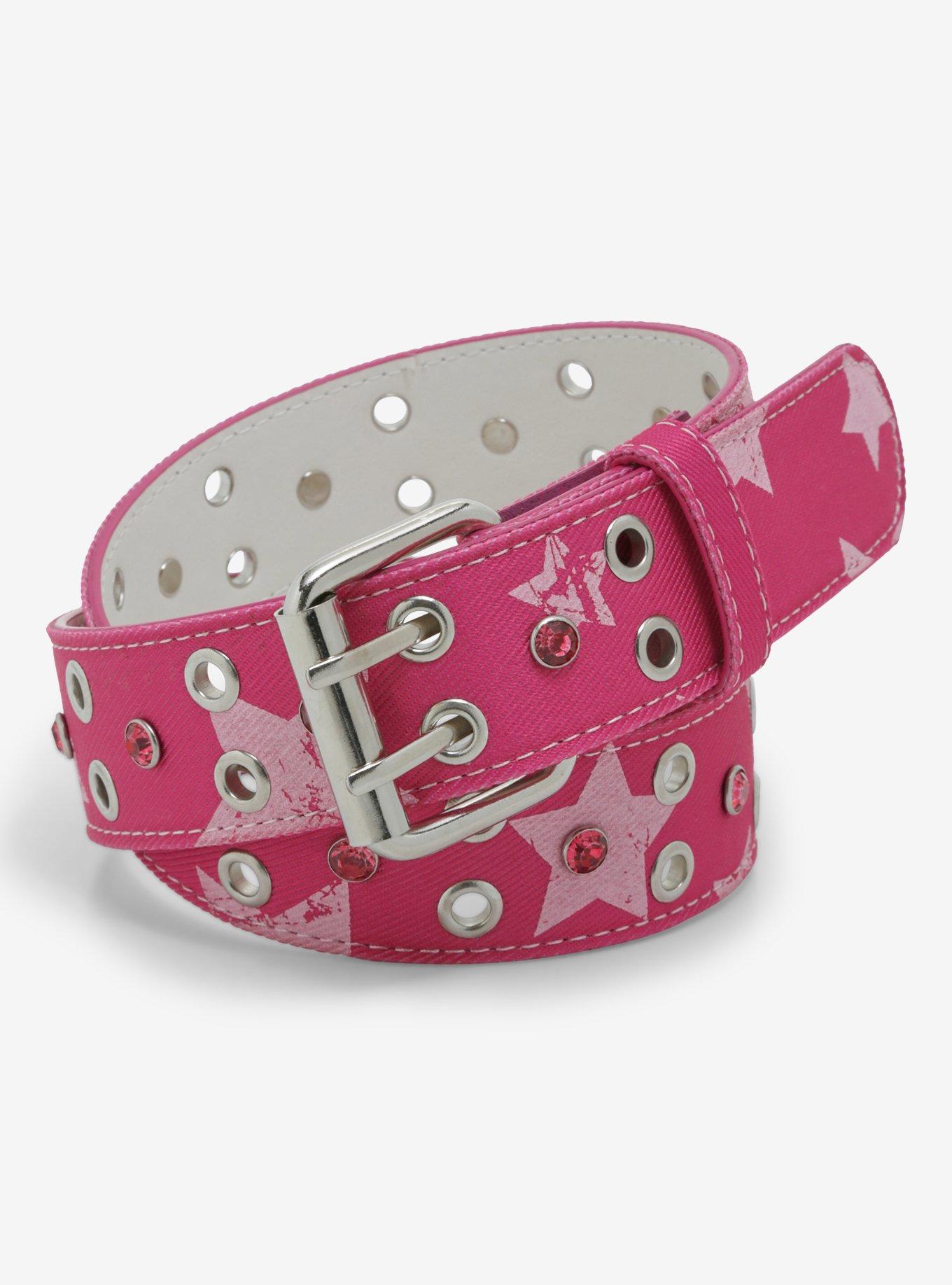 Hot Pink Star Bling Belt, , hi-res