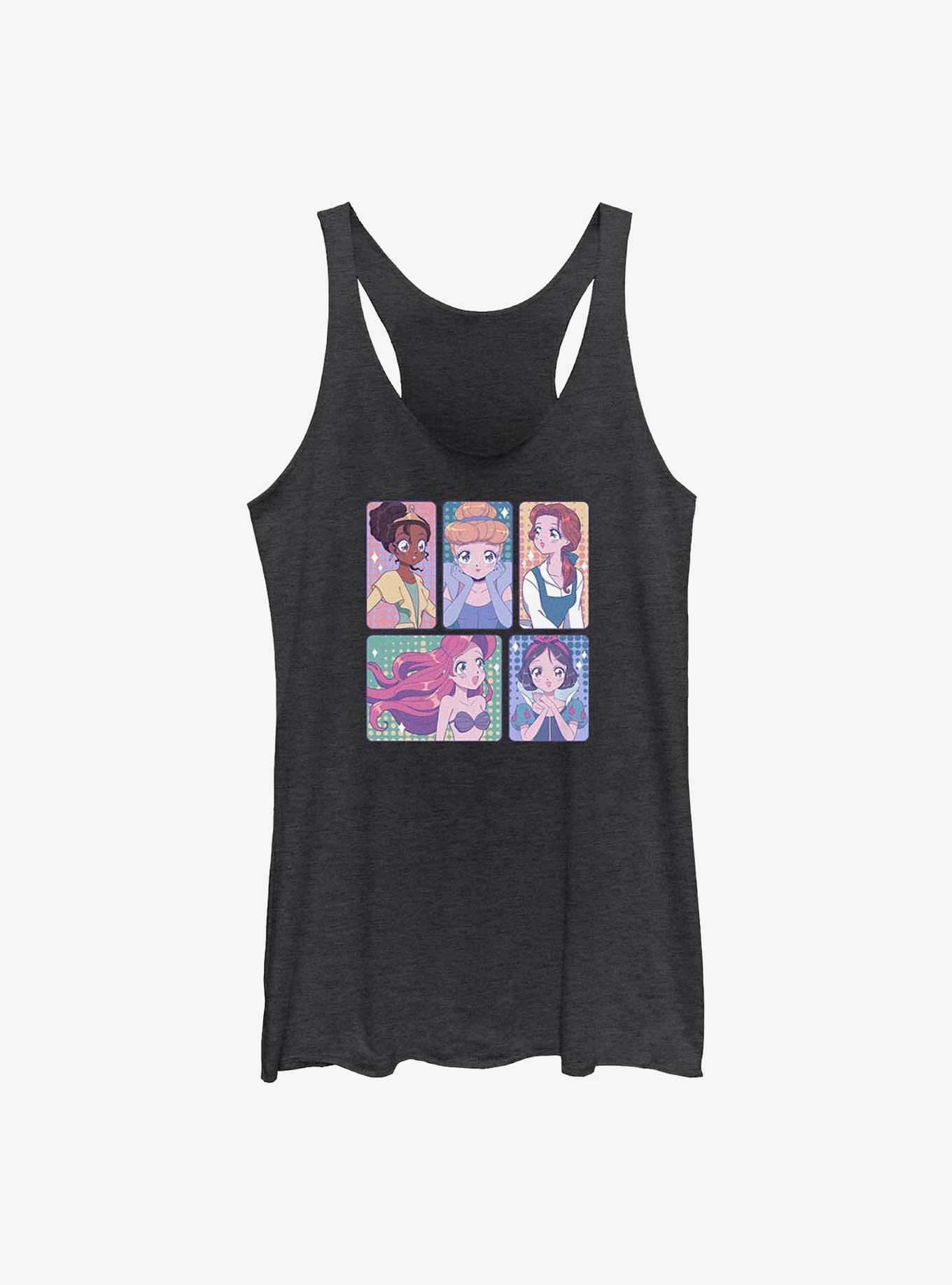 Disney Snow White and the Seven Dwarfs Anime Style Princess Panels Womens Tank Top, , hi-res