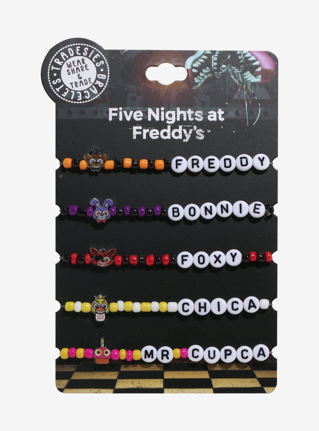 Five Nights At Freddy's Charm Bead Bracelet Set, , hi-res