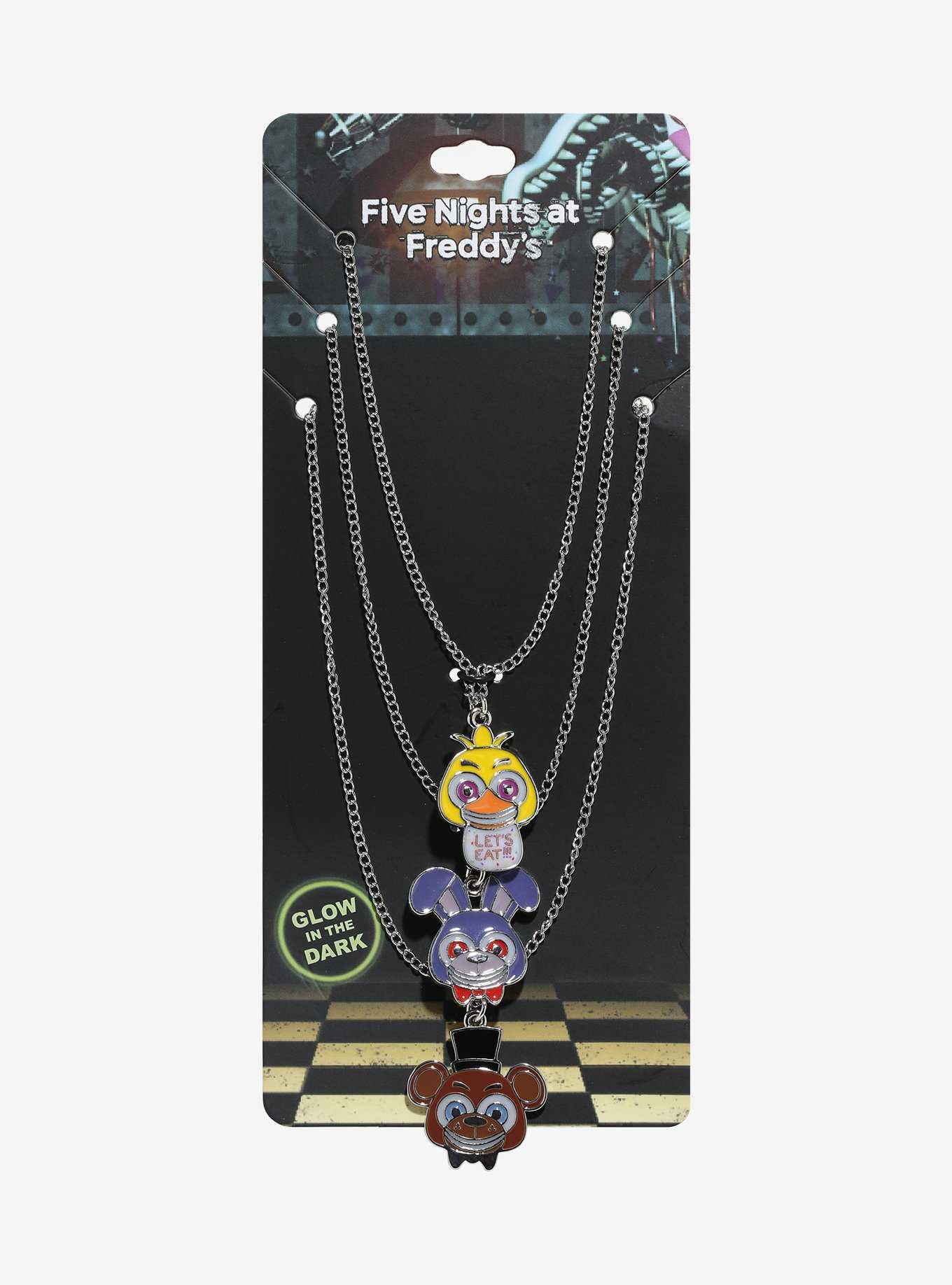 Five Nights At Freddy's Character Glow-In-The-Dark Necklace Set, , hi-res