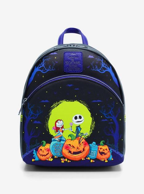 Loungefly The Nightmare popular Before Christmas Jack & Sally Pumpkin Graveyard Satchel