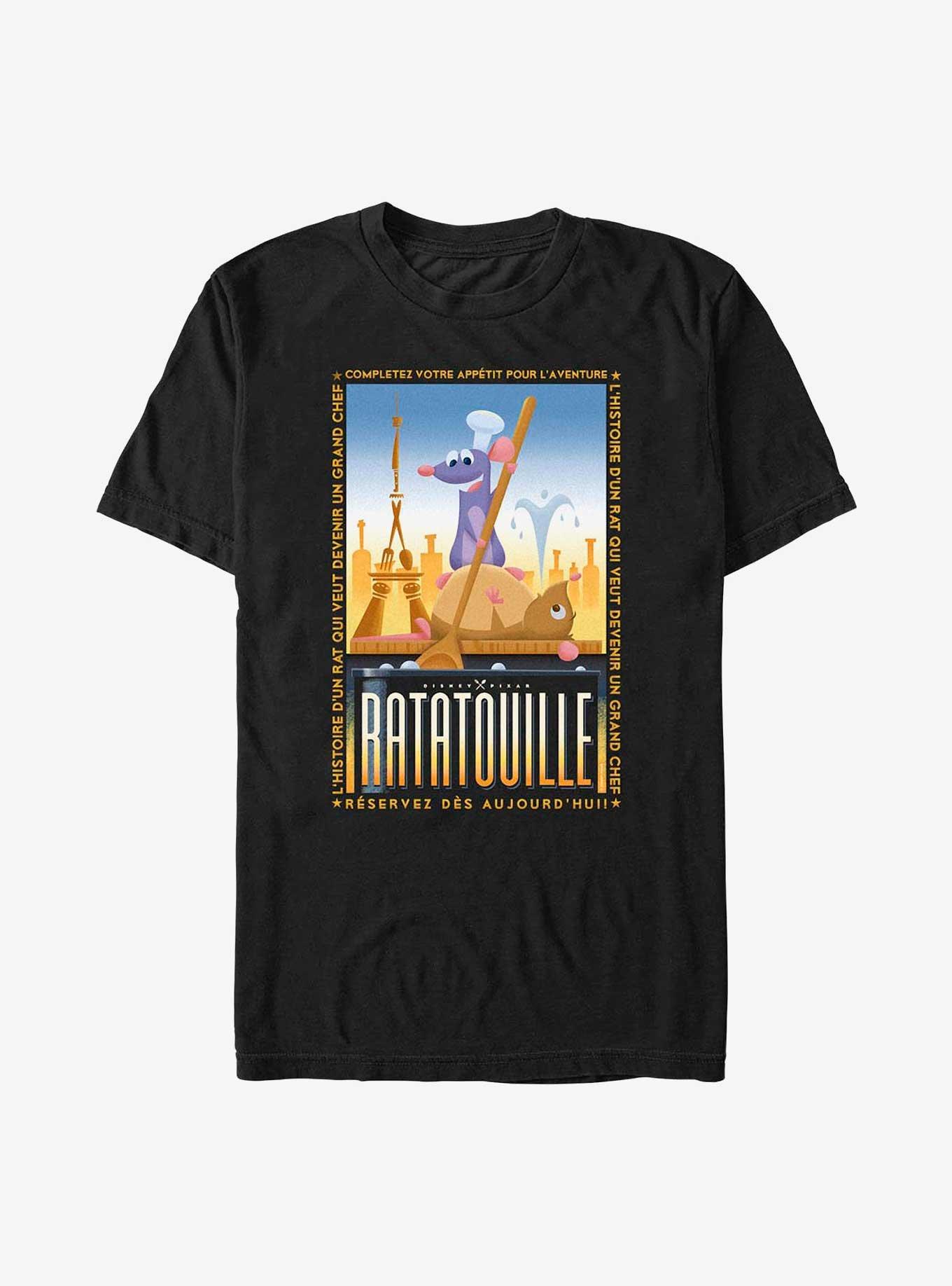 Disney Pixar Ratatouille Emile and Remy Bon Apetit Poster T-Shirt, BLACK, hi-res