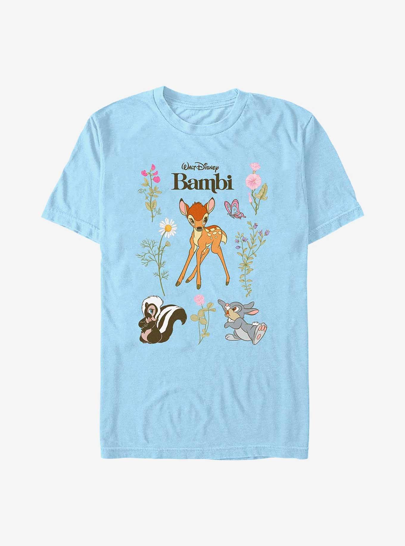 Disney Bambi Friends & Flowers T-Shirt, LT BLUE, hi-res