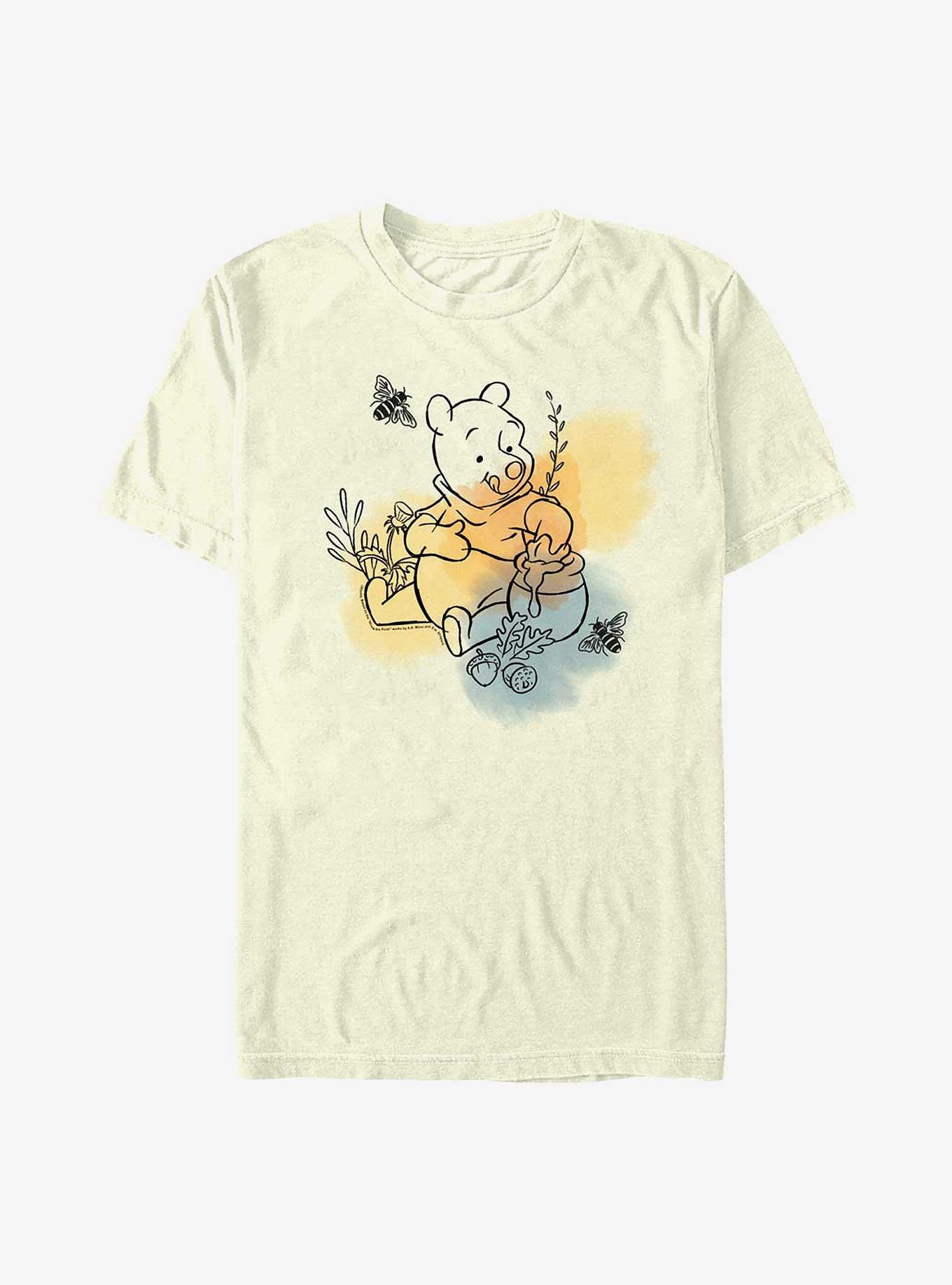 Disney Winnie The Pooh Watercolor T-Shirt, NATURAL, hi-res