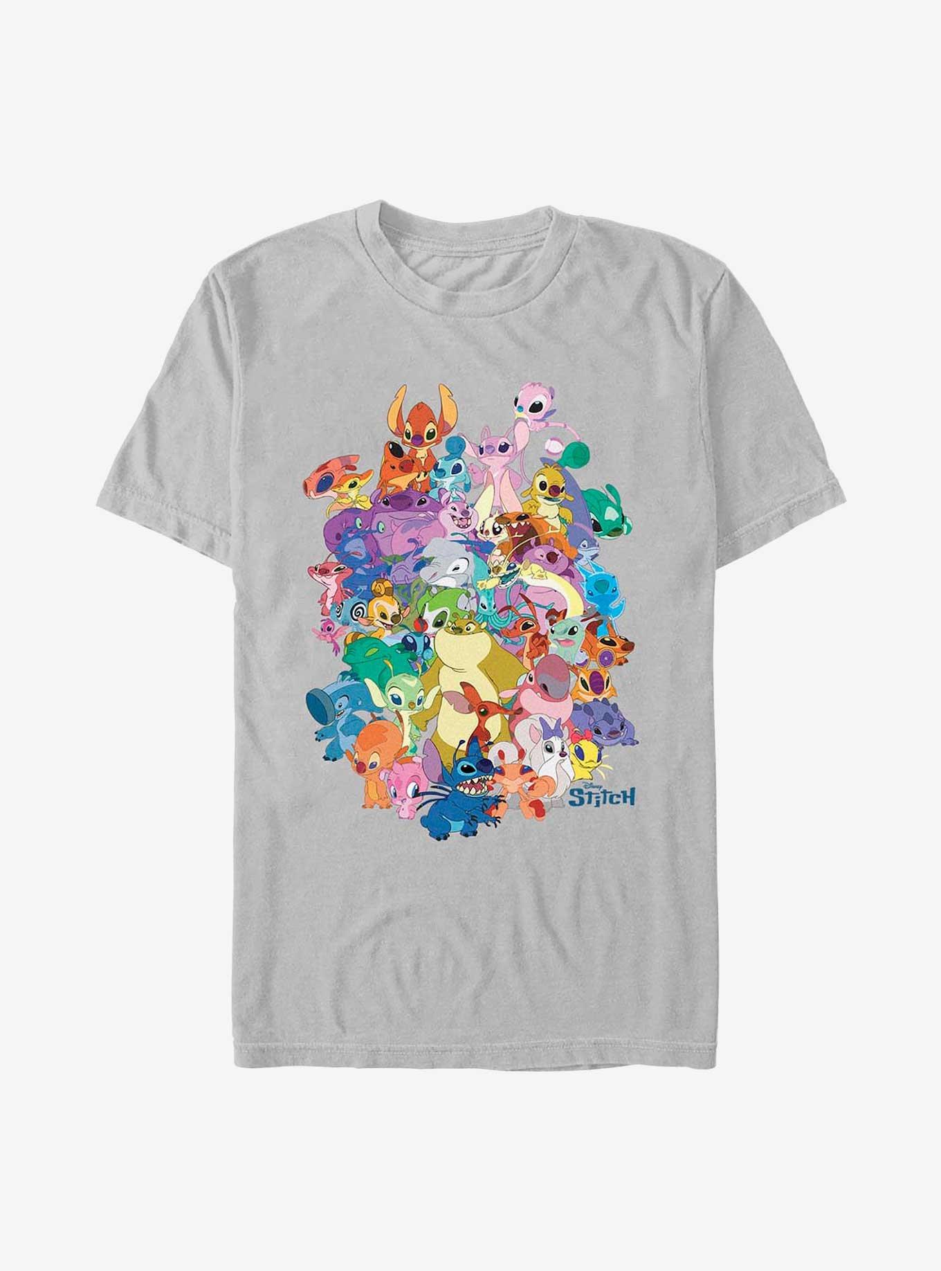 Disney Lilo & Stitch Experiment Dogpile T-Shirt, SILVER, hi-res