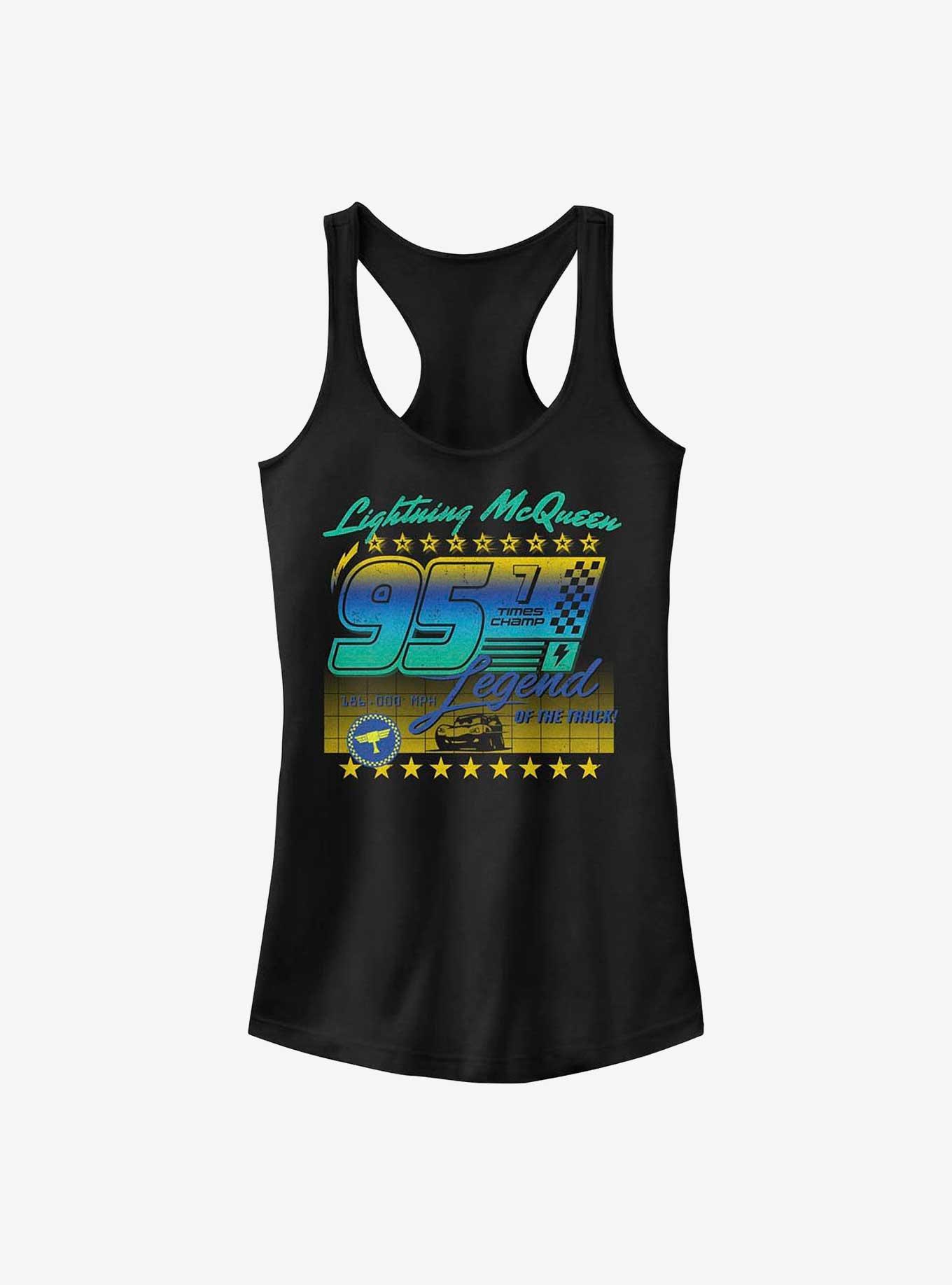 Disney Pixar Cars Lightning McQueen '95 Champ Girls Tank, BLACK, hi-res