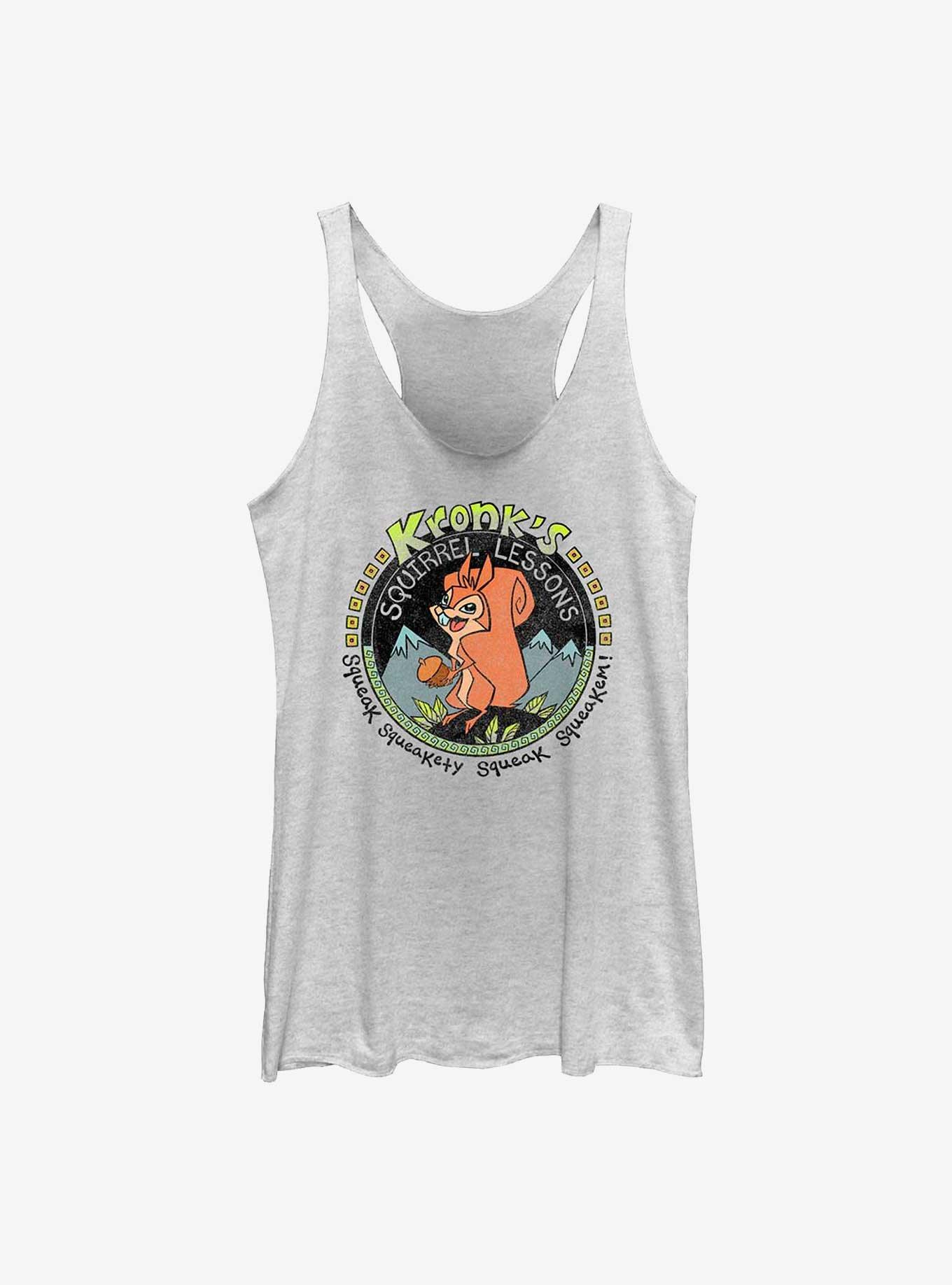 Disney The Emperor's New Groove Kronk's Squirrel Lessons Girls Tank, WHITE HTR, hi-res