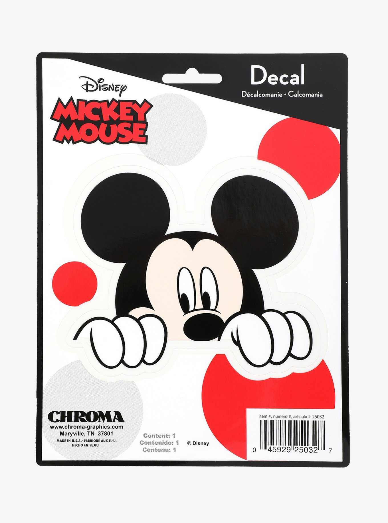 Disney Mickey Mouse Peeking Car Decal, , hi-res