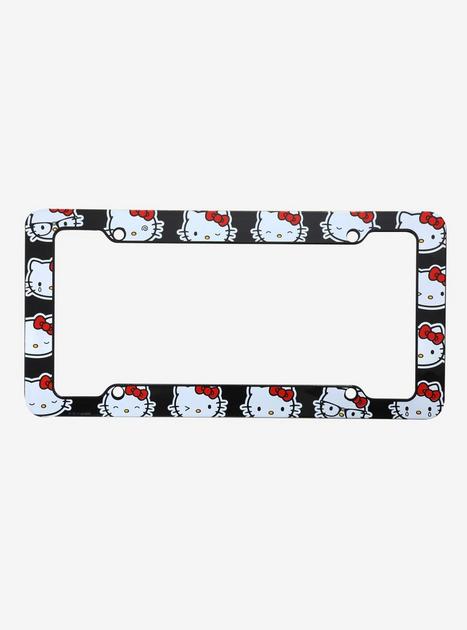 Hello Kitty Faces License Plate Frame 