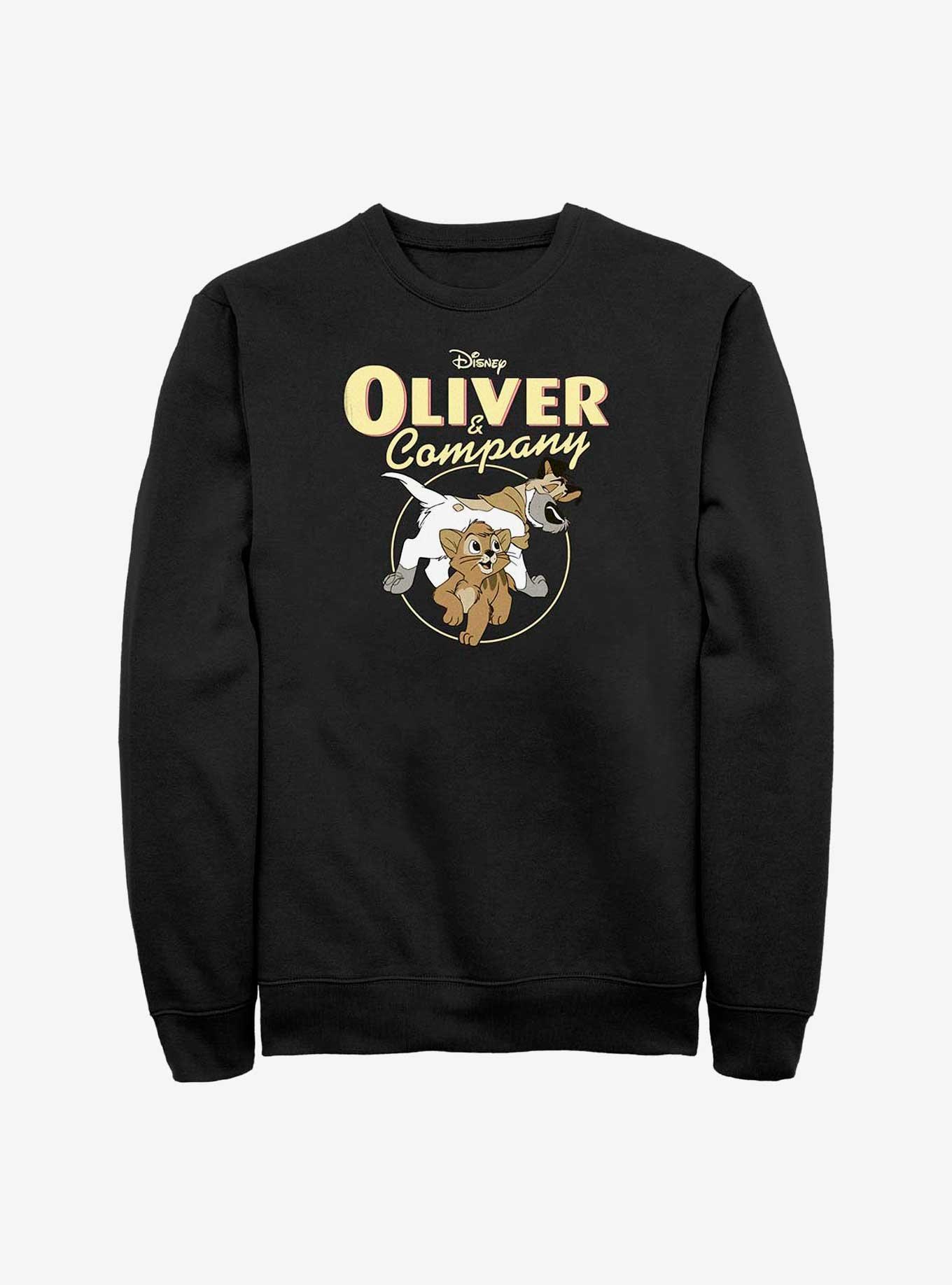 Disney Oliver & Company Oliver and Dodger Sweatshirt, BLACK, hi-res