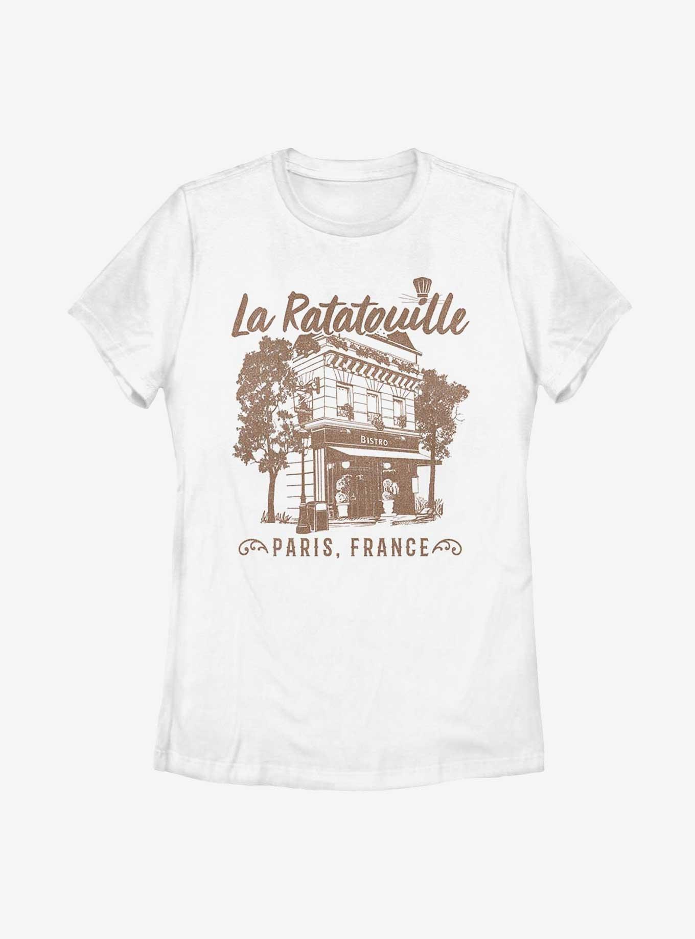 Disney Pixar Ratatouille Cafe Paris France Womens T-Shirt, WHITE, hi-res