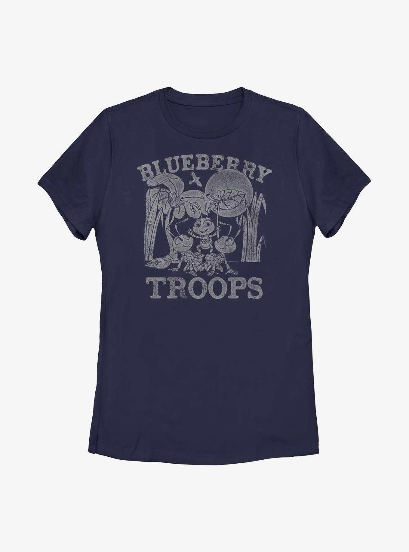 Disney Pixar A Bug's Life Blueberry Troops Womens T-Shirt, NAVY, hi-res