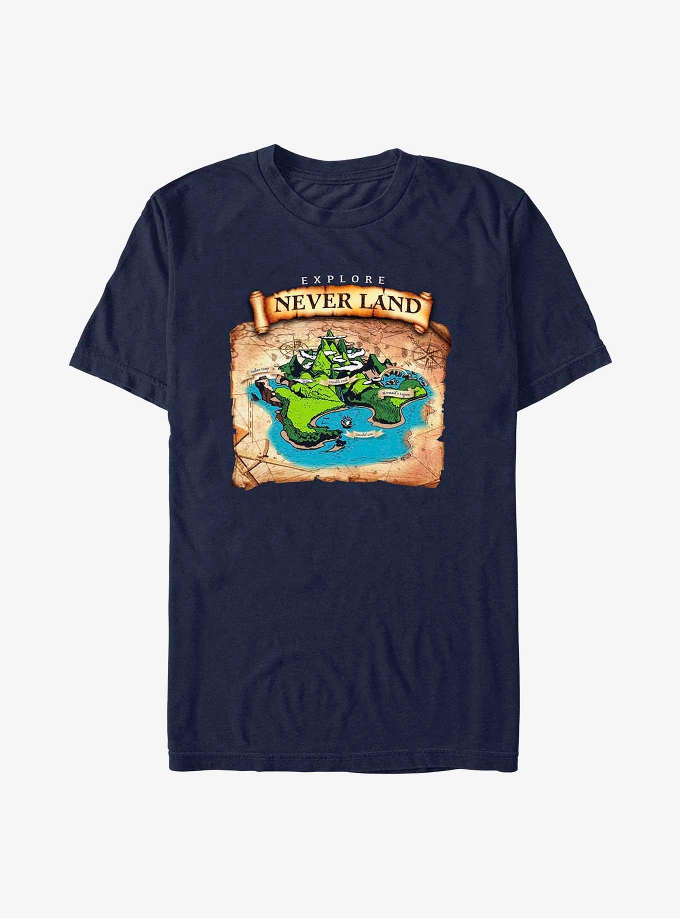 Disney Peter Pan Explore Never Land Map T-Shirt, , hi-res