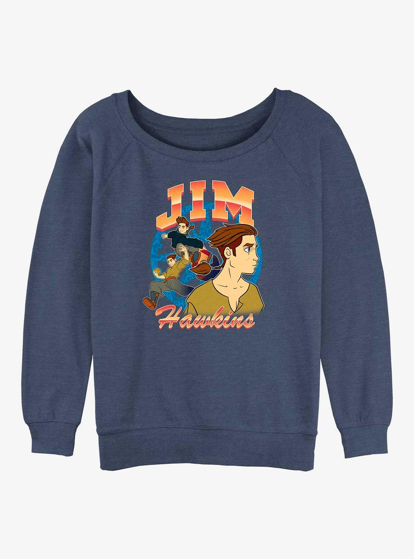 Disney Treasure Planet Jim Hawkins Womens Slouchy Sweatshirt, BLUEHTR, hi-res