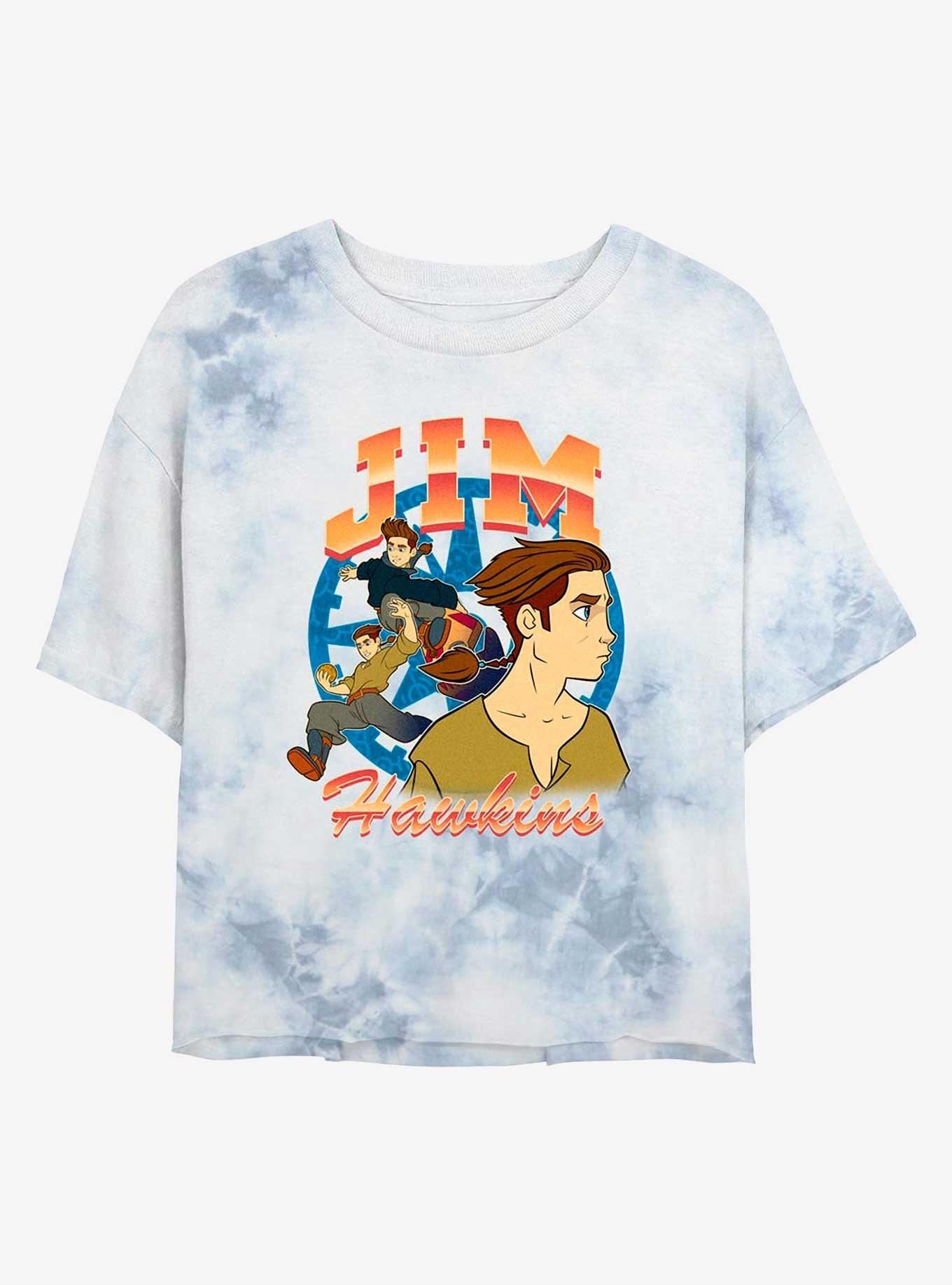 Disney Treasure Planet Jim Hawkins Womens Tie-Dye Crop T-Shirt, , hi-res