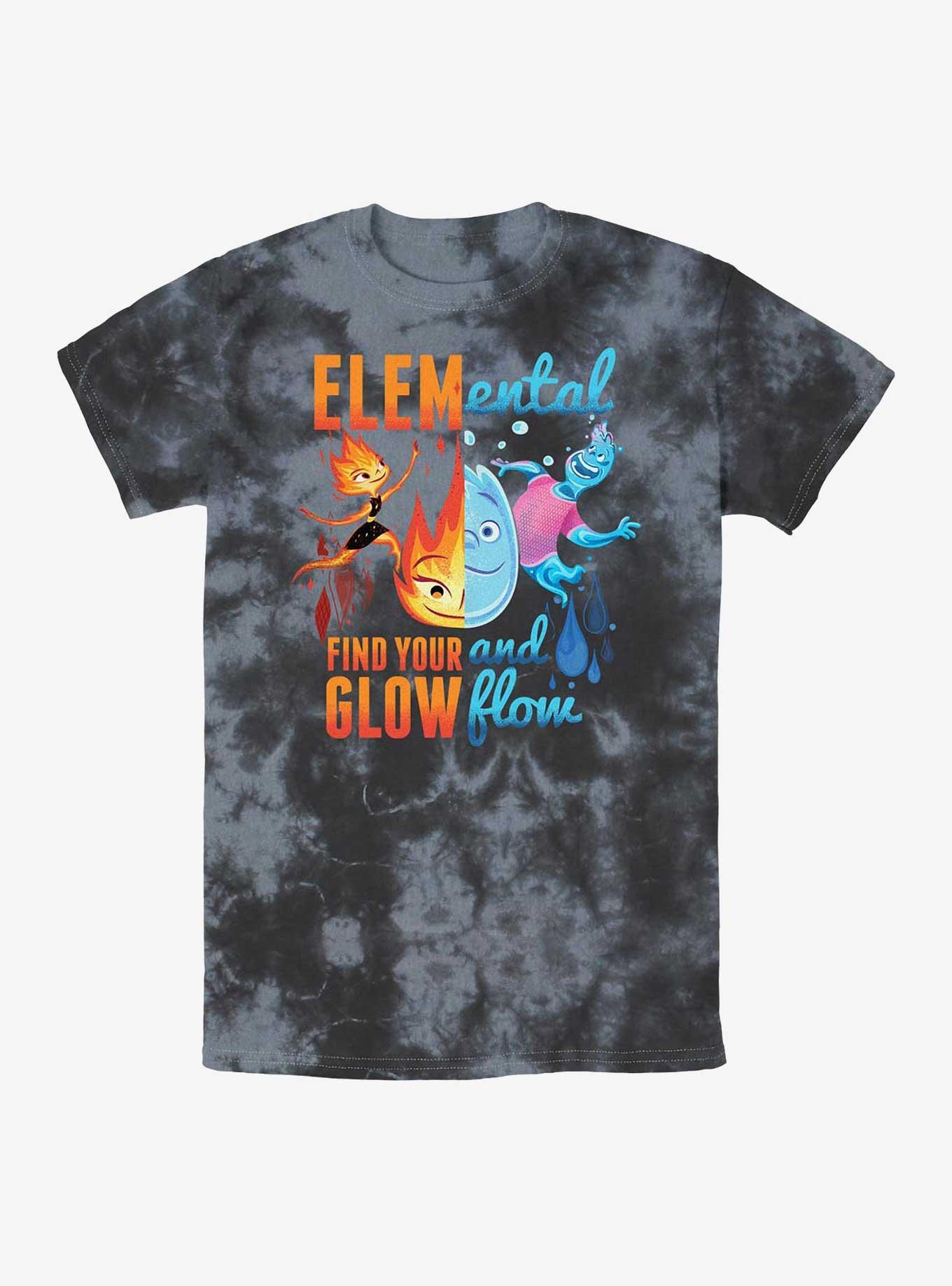 Disney Pixar Elemental Ember and Wade Find Your Glow and Flow Tie-Dye T-Shirt, , hi-res