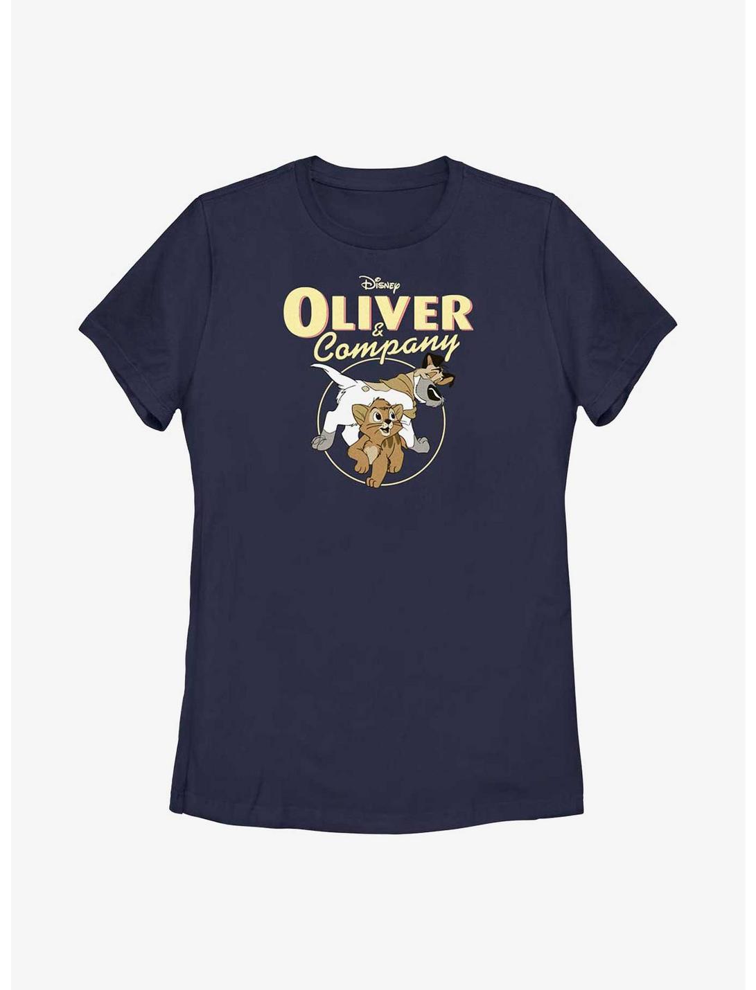 Disney Oliver & Company Oliver and Dodger Womens T-Shirt, NAVY, hi-res