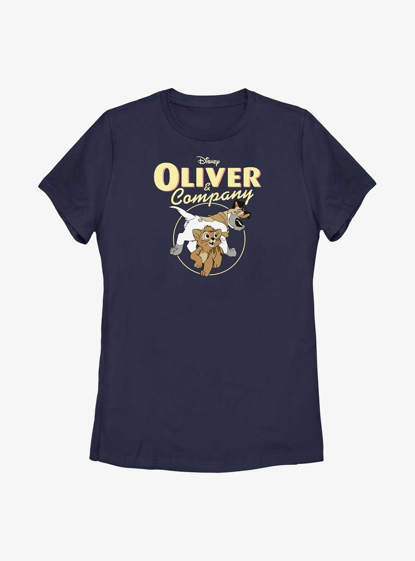 Disney Oliver & Company Oliver and Dodger Womens T-Shirt, NAVY, hi-res