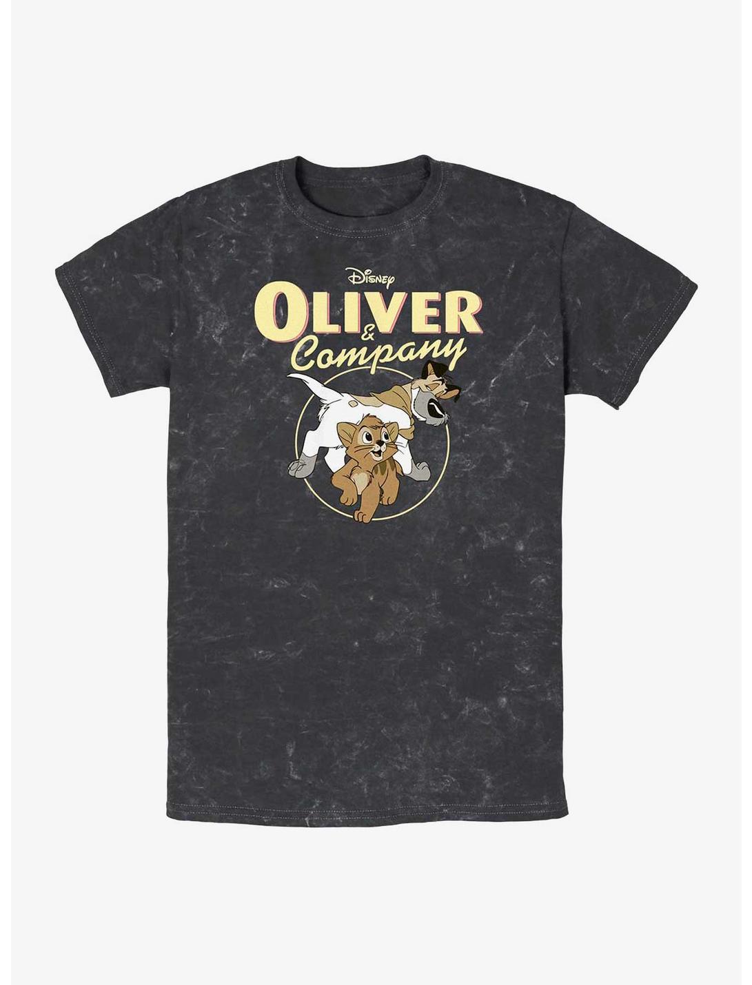 Disney Oliver & Company Oliver and Dodger Mineral Wash T-Shirt, BLACK, hi-res