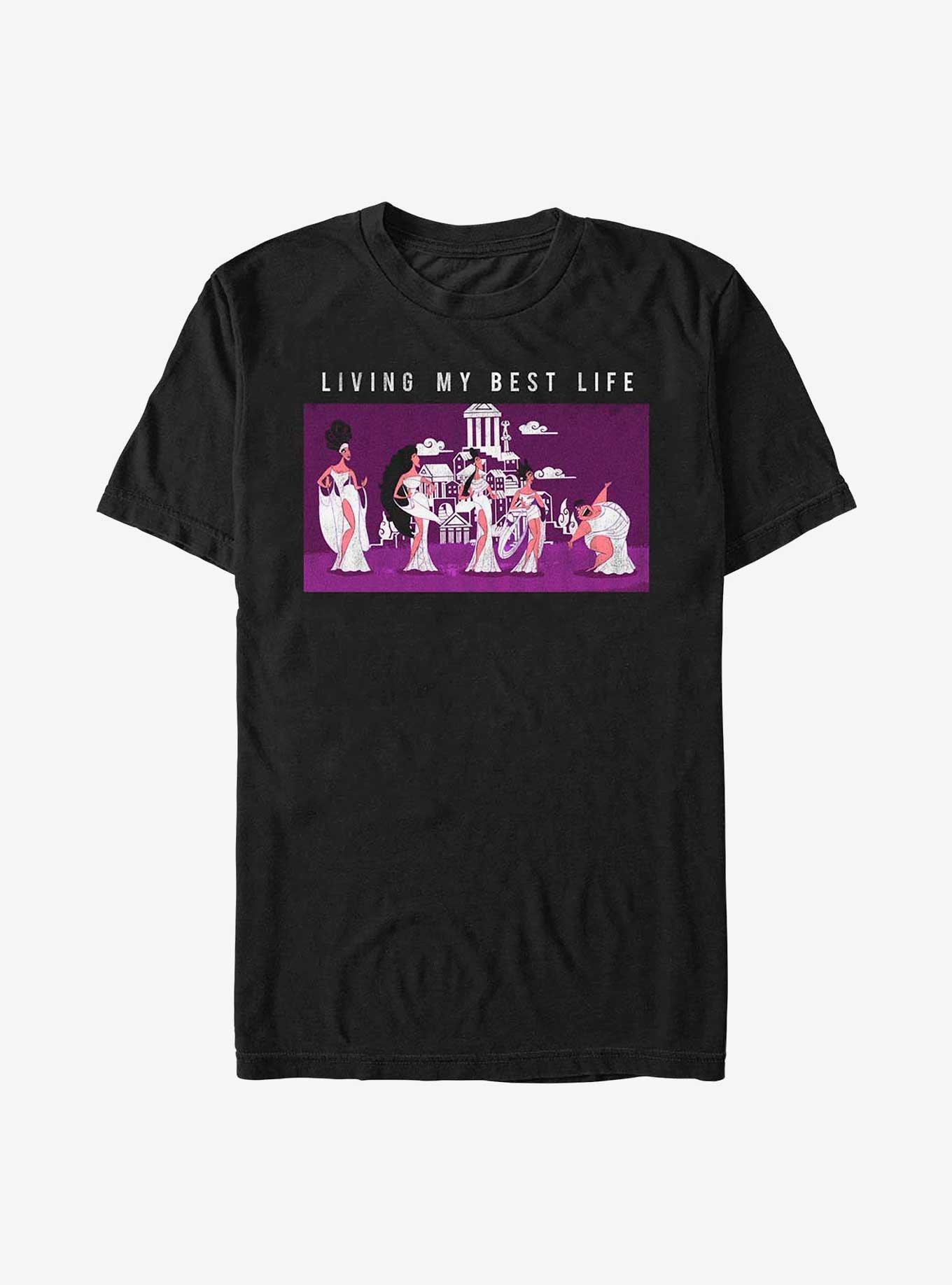 Disney Hercules Muses Living My Best Life T-Shirt, BLACK, hi-res