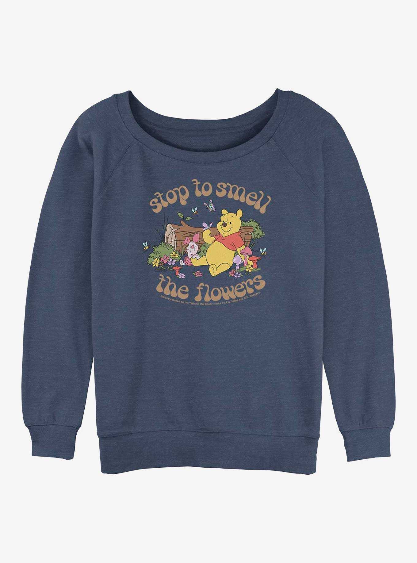 Disney Winnie The Pooh Smell The Flowers Womens Slouchy Sweatshirt, , hi-res