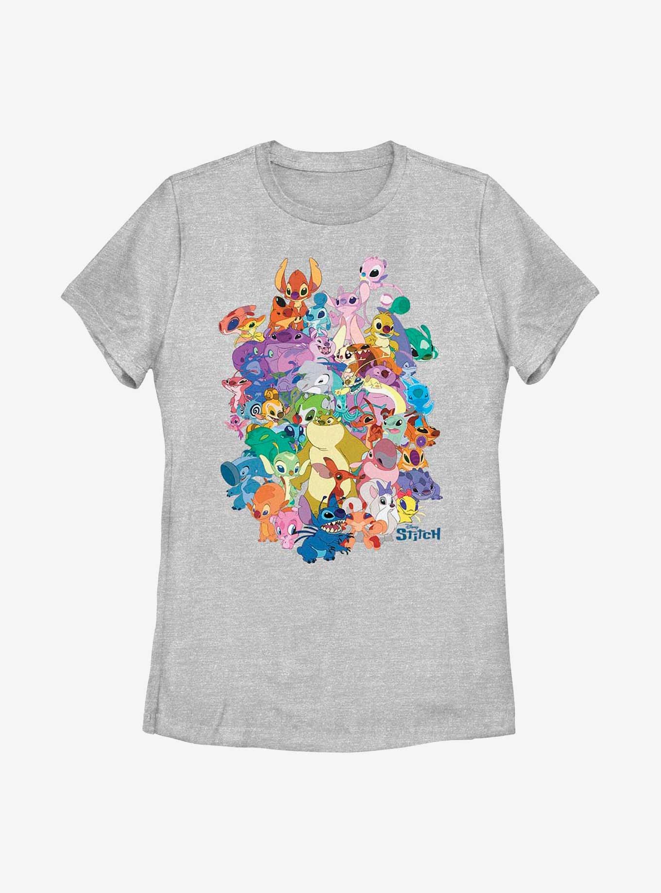 Disney Lilo & Stitch Experiment Dogpile Womens T-Shirt, ATH HTR, hi-res