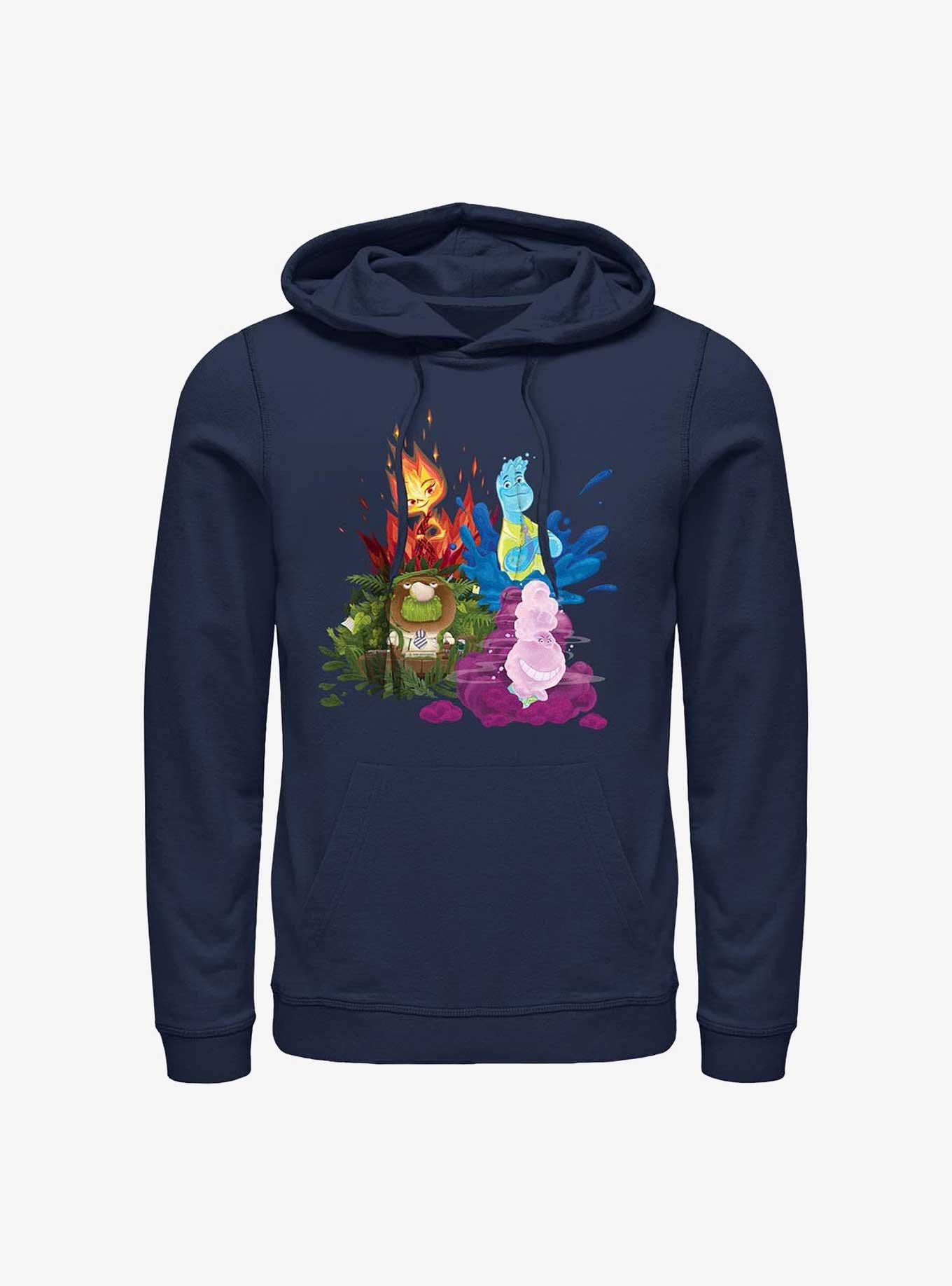 Disney Pixar Elemental Elemental Friends Hoodie, NAVY, hi-res