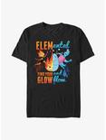 Disney Pixar Elemental Ember and Wade Find Your Glow and Flow T-Shirt, BLACK, hi-res