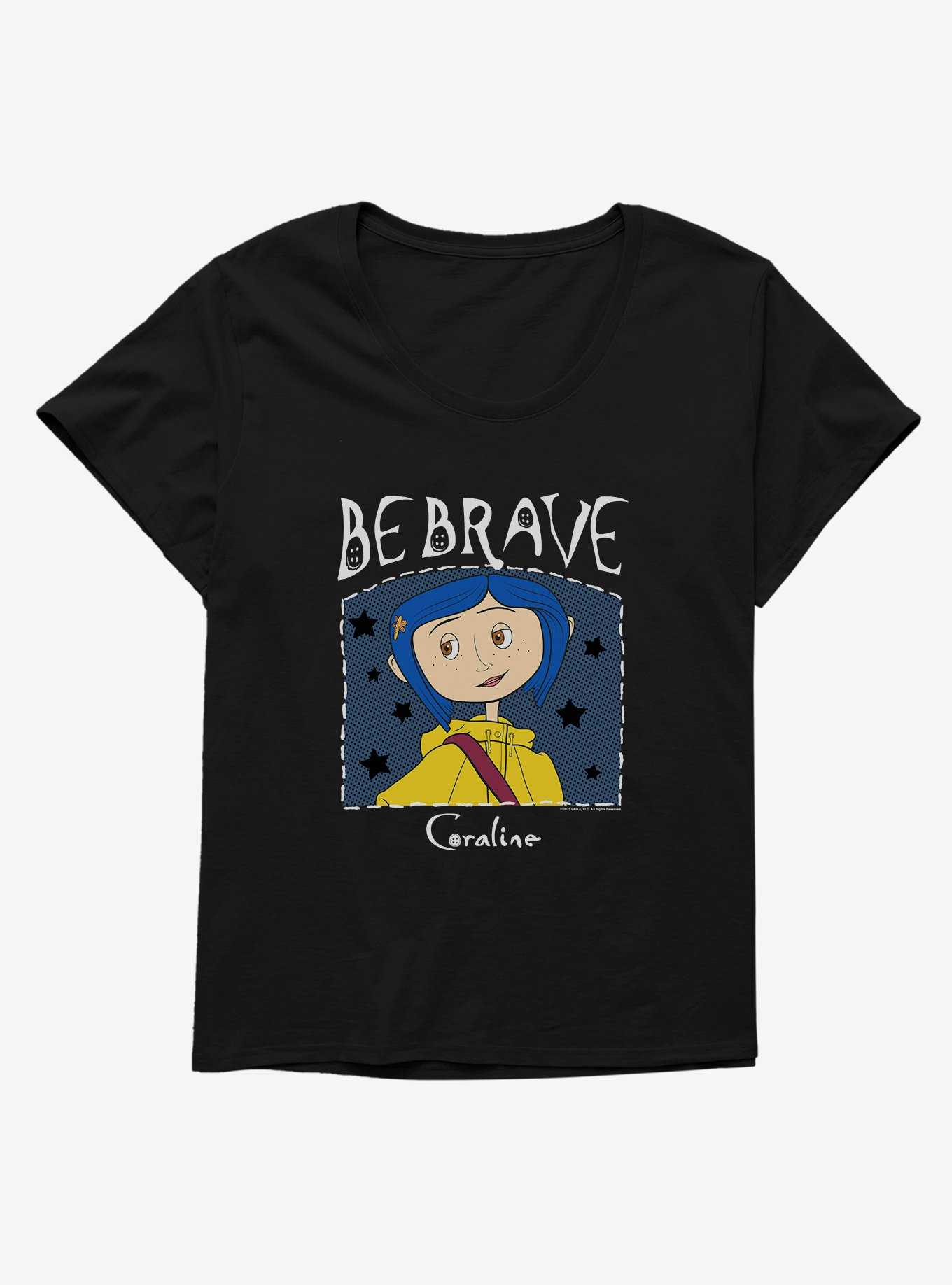 Coraline Be Brave Womens T-Shirt Plus Size, , hi-res