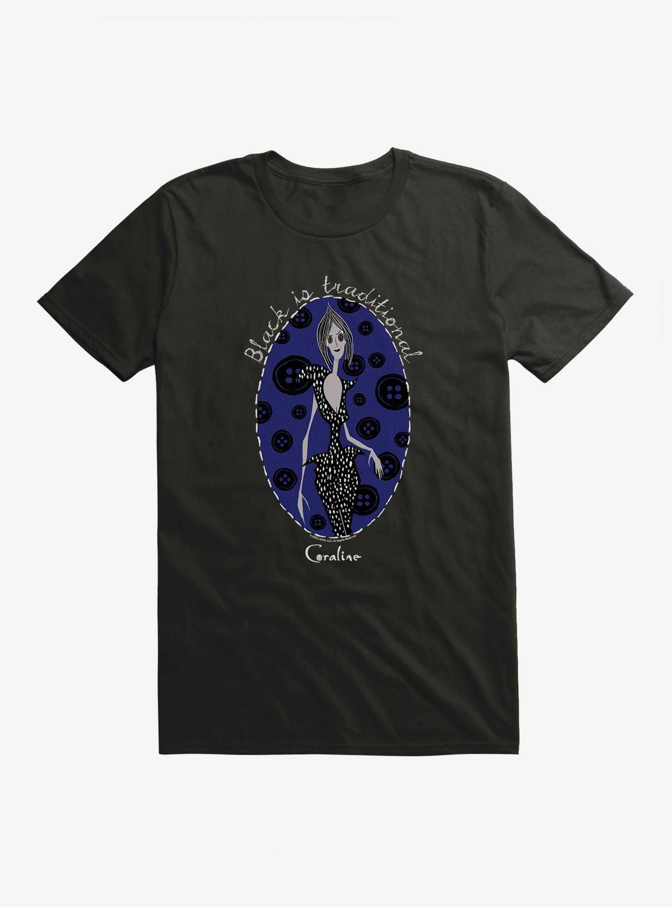 Coraline Black Is Traditional T-Shirt, , hi-res