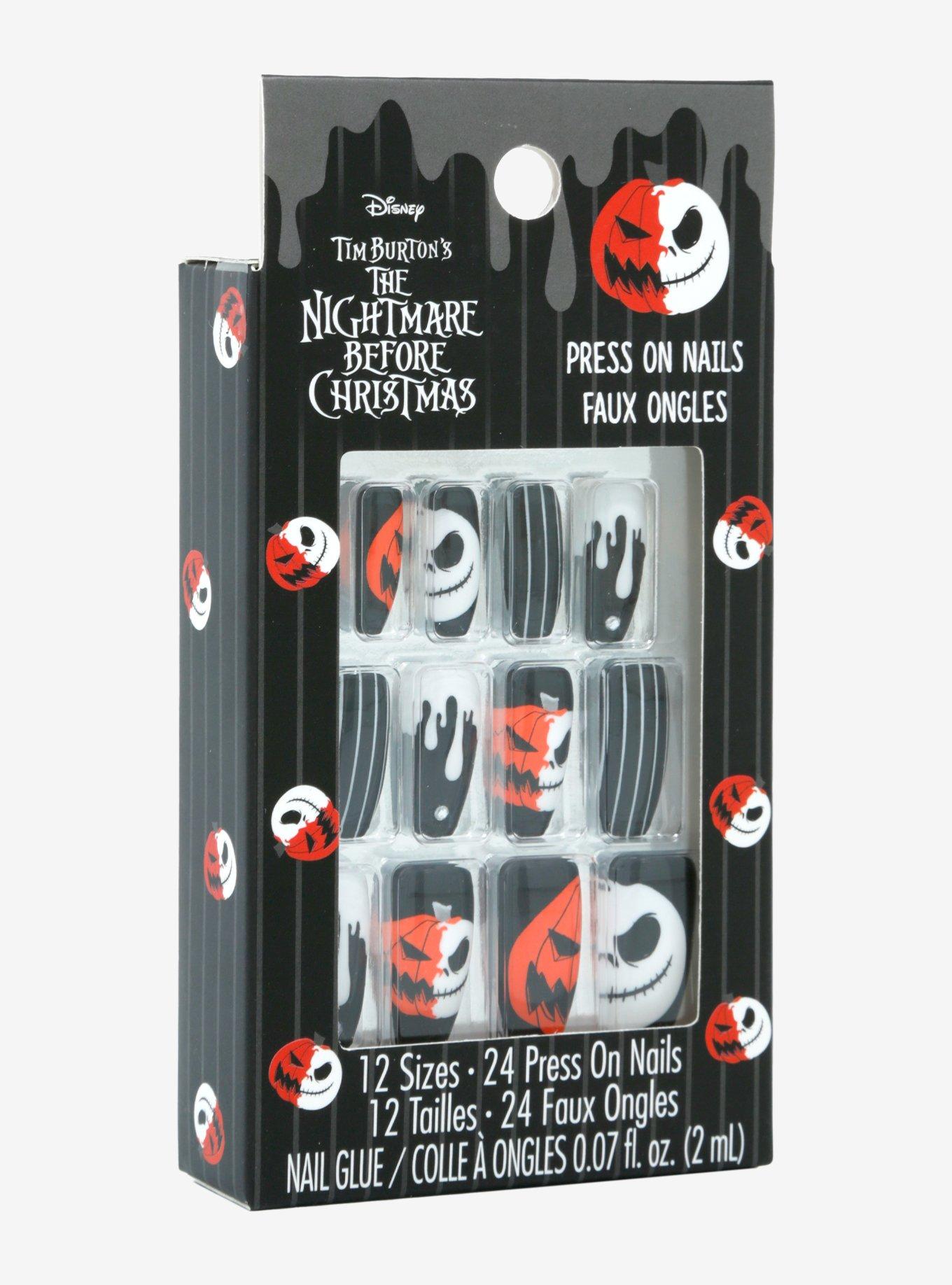 The Nightmare Before Christmas Jack Pumpkin Faux Nail Set, , hi-res