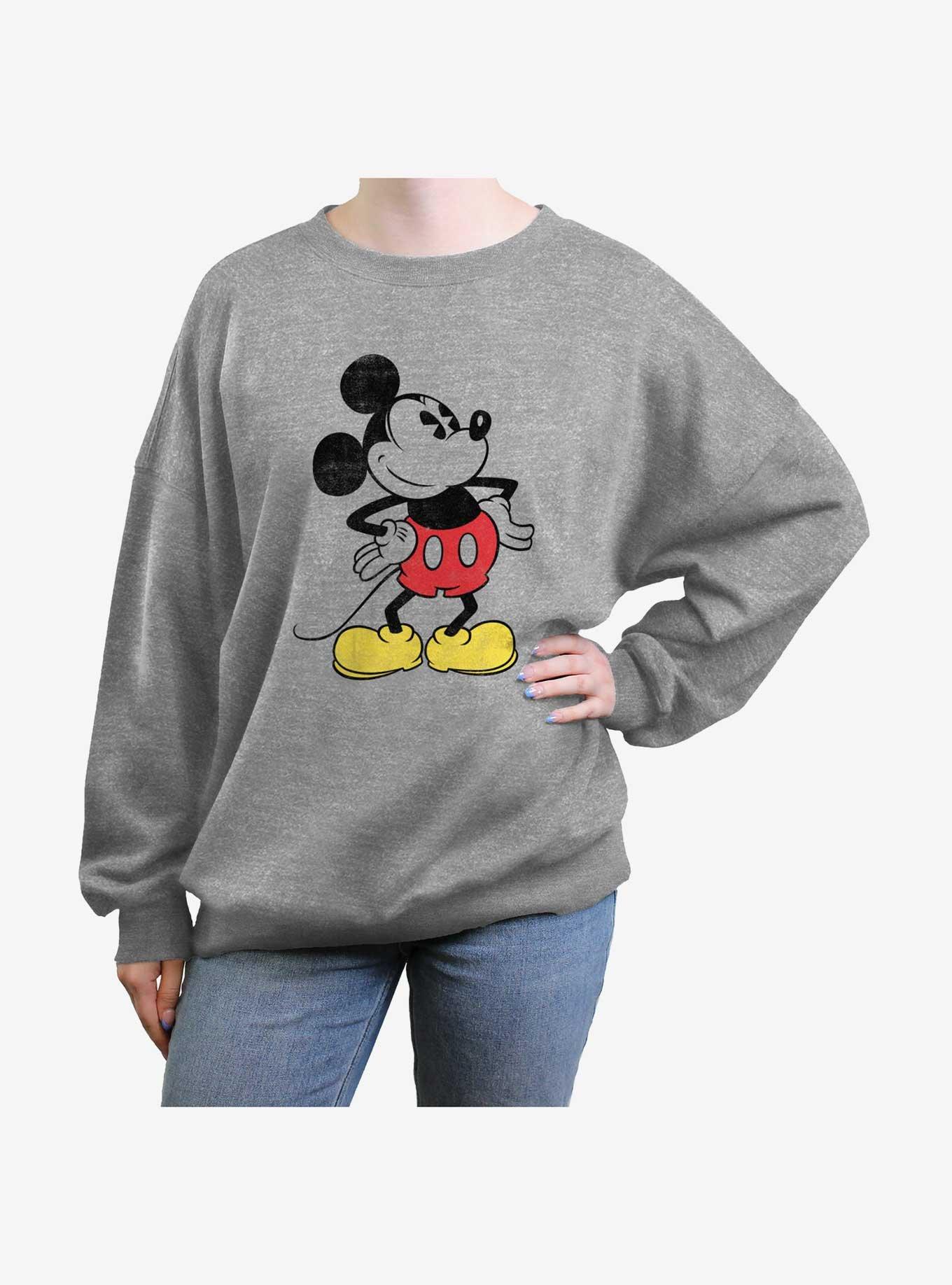 Disney Mickey Mouse Classic Vintage Mickey Girls Oversized Sweatshirt, , hi-res