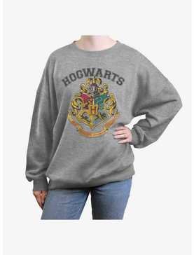 Harry Potter Hogwarts House Crest Girls Oversized Sweatshirt, , hi-res