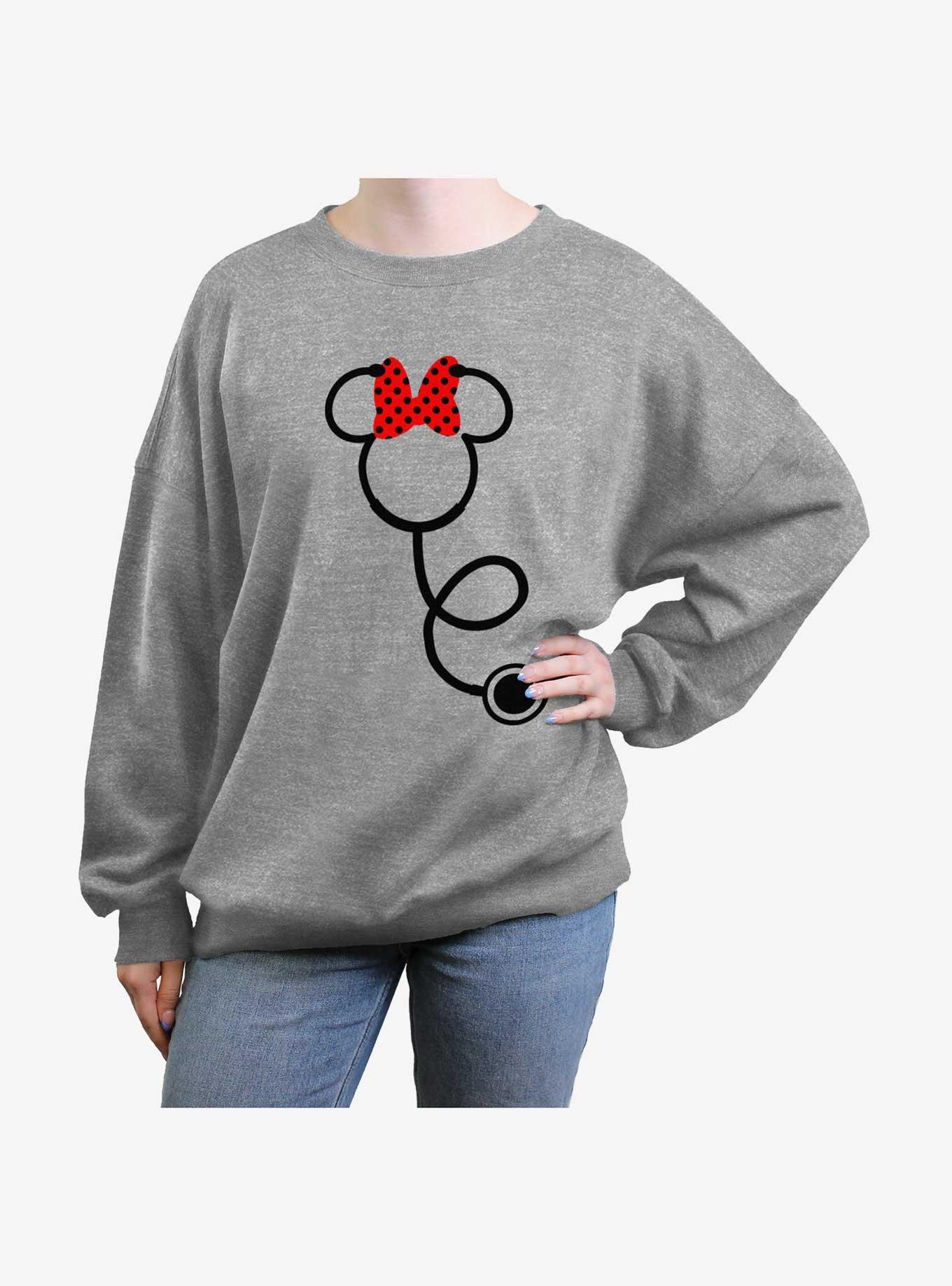 Disney Minnie Mouse Minnie Stethoscope Girls Oversized Sweatshirt, HEATHER GR, hi-res