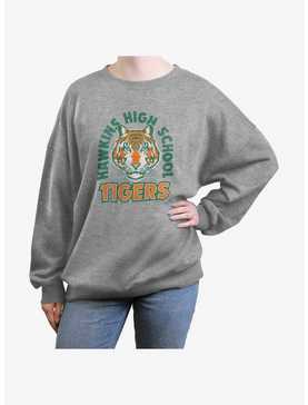 Stranger Things Hawkins High School Tiger Girls Oversized Sweatshirt, , hi-res