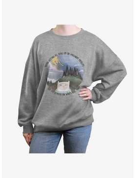 Adventure Time Finn and Jake Focus On What's Real Girls Oversized Sweatshirt, , hi-res
