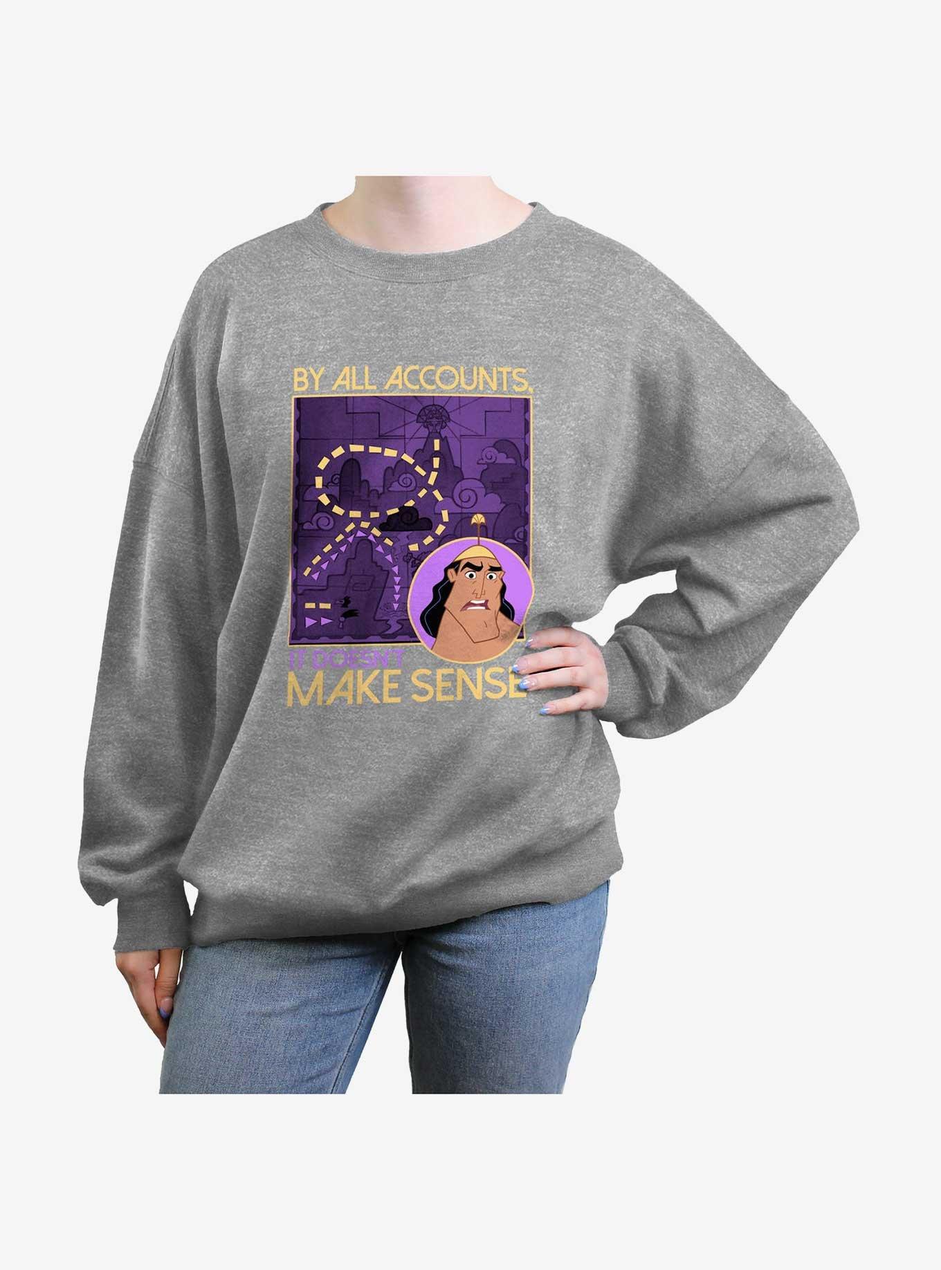 Disney The Emperor's New Groove Kronk Make Sense Girls Oversized Sweatshirt, , hi-res