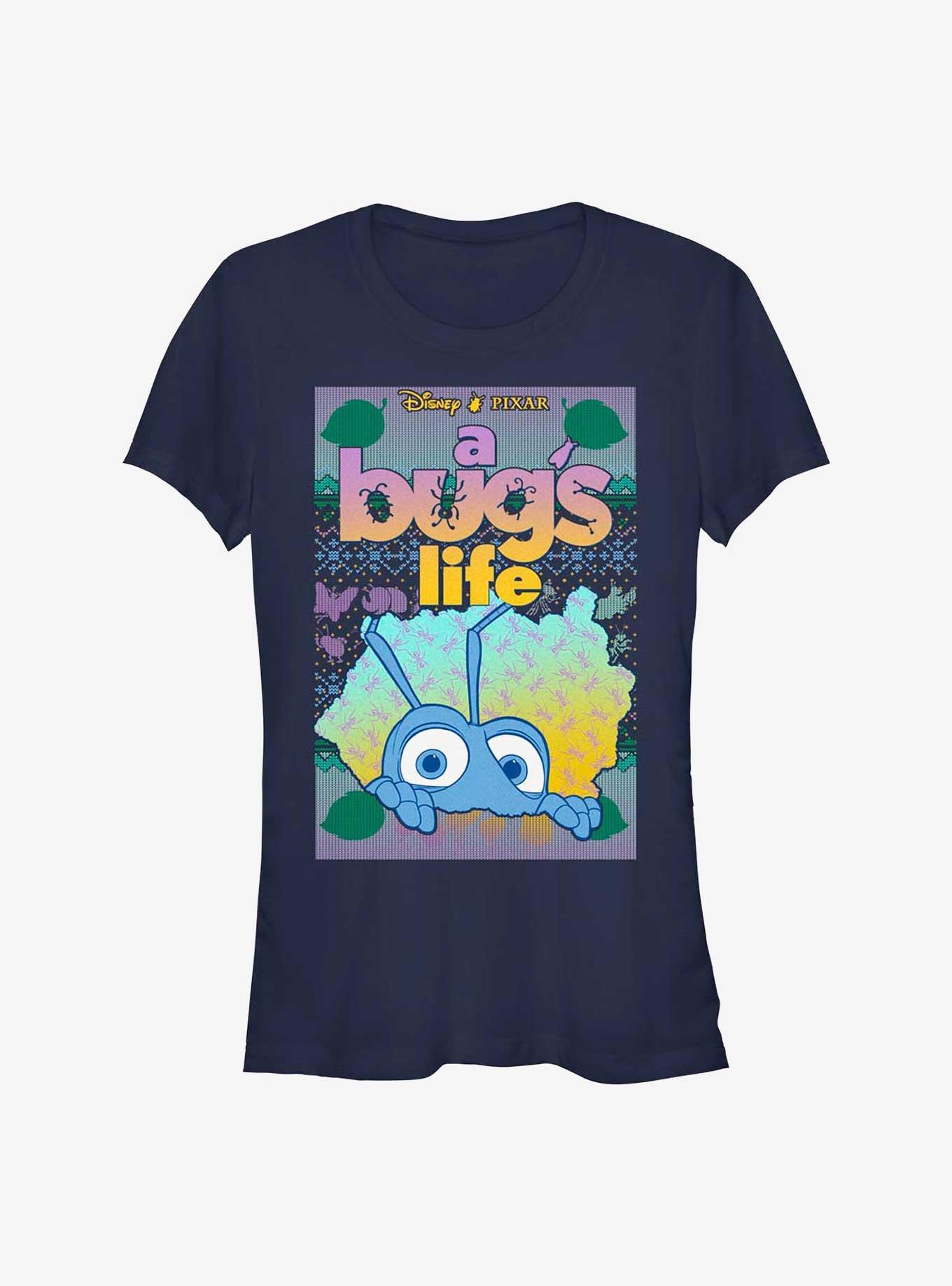 Disney Pixar A Bug's Life Buggy Sweater Style Girls T-Shirt, NAVY, hi-res