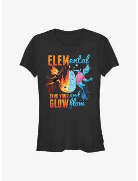 Disney Pixar Elemental Ember and Wade Find Your Glow and Flow Girls T-Shirt, , hi-res