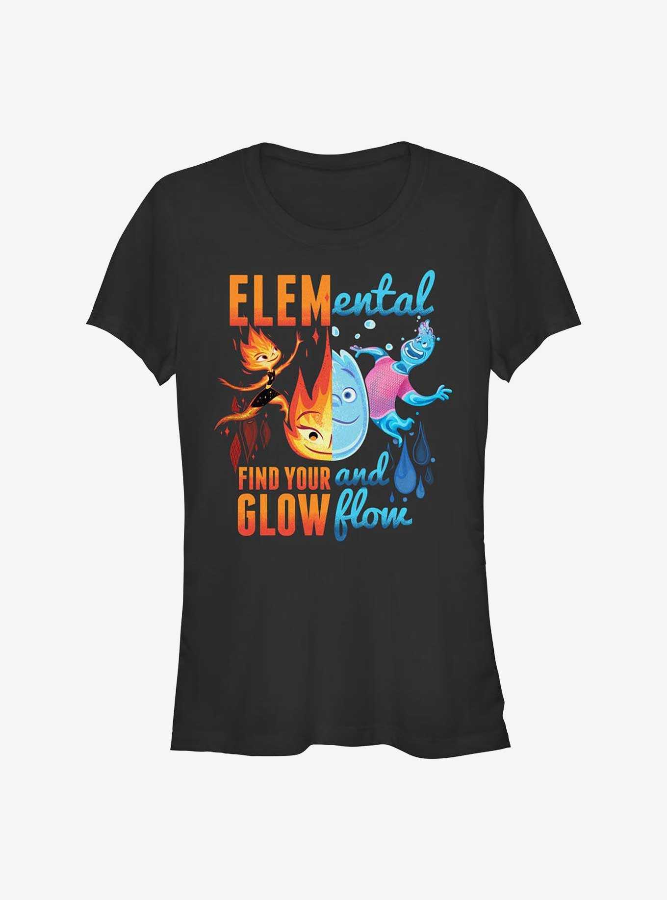 Disney Pixar Elemental Ember and Wade Find Your Glow and Flow Girls T-Shirt, , hi-res