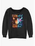 Disney Pixar Elemental Ember and Wade Find Your Glow and Flow Girls Slouchy Sweatshirt, BLACK, hi-res