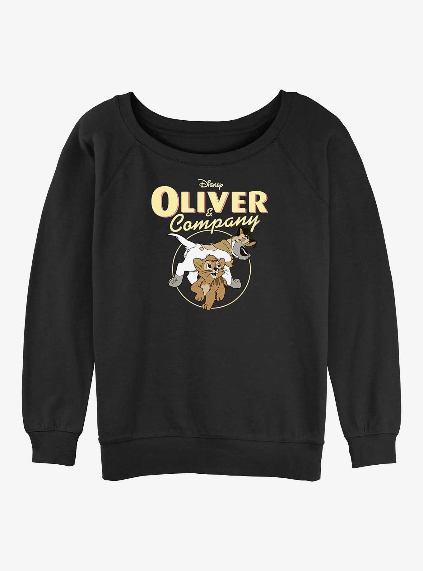 Disney Oliver & Company Oliver and Dodger Girls Slouchy Sweatshirt, , hi-res