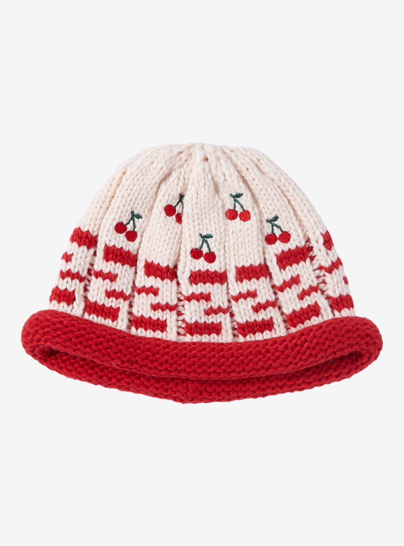 Cherry Knit Beanie, , hi-res