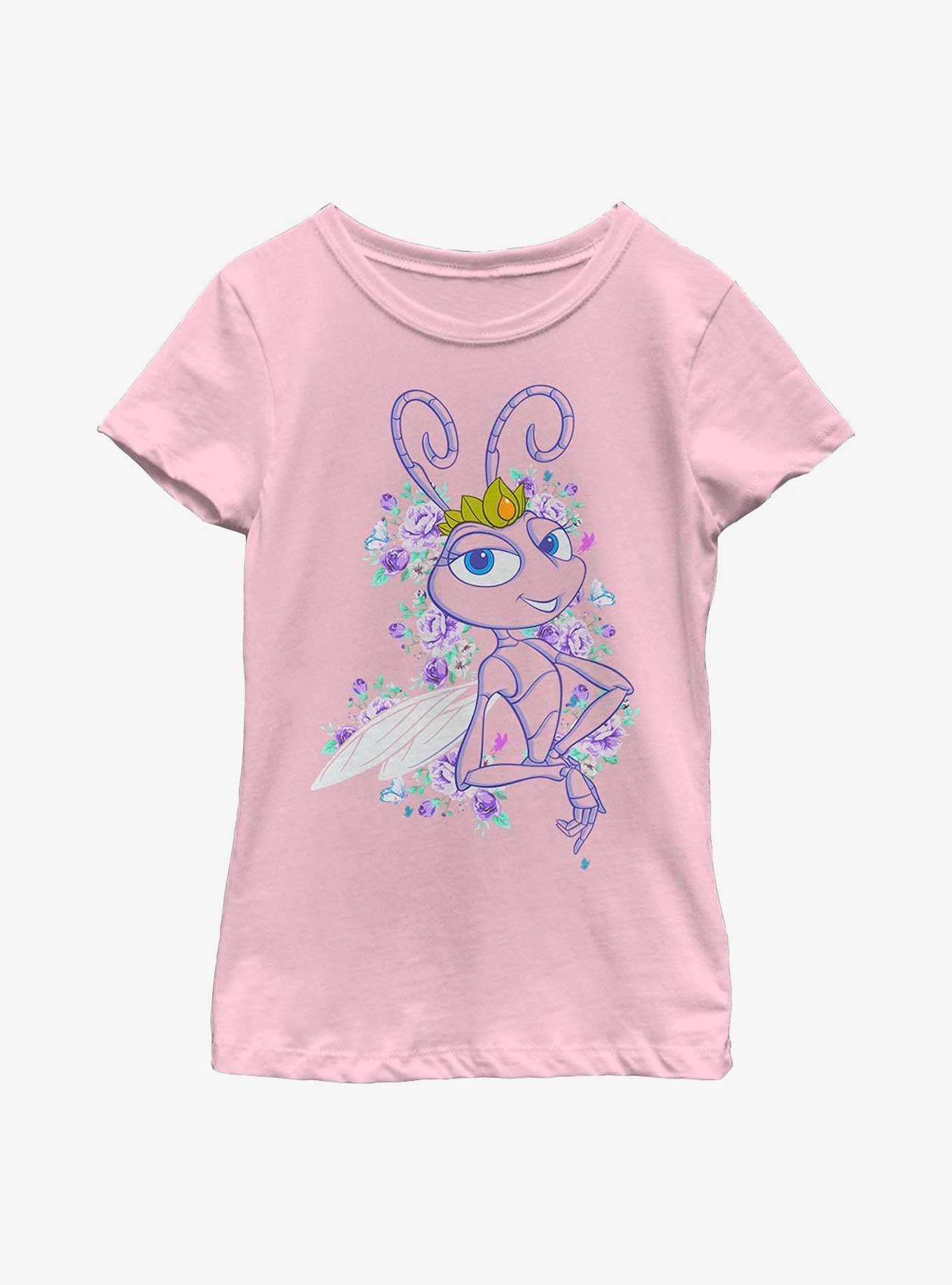 Disney Pixar A Bug's Life Queen Ant Atta Youth Girls T-Shirt, PINK, hi-res