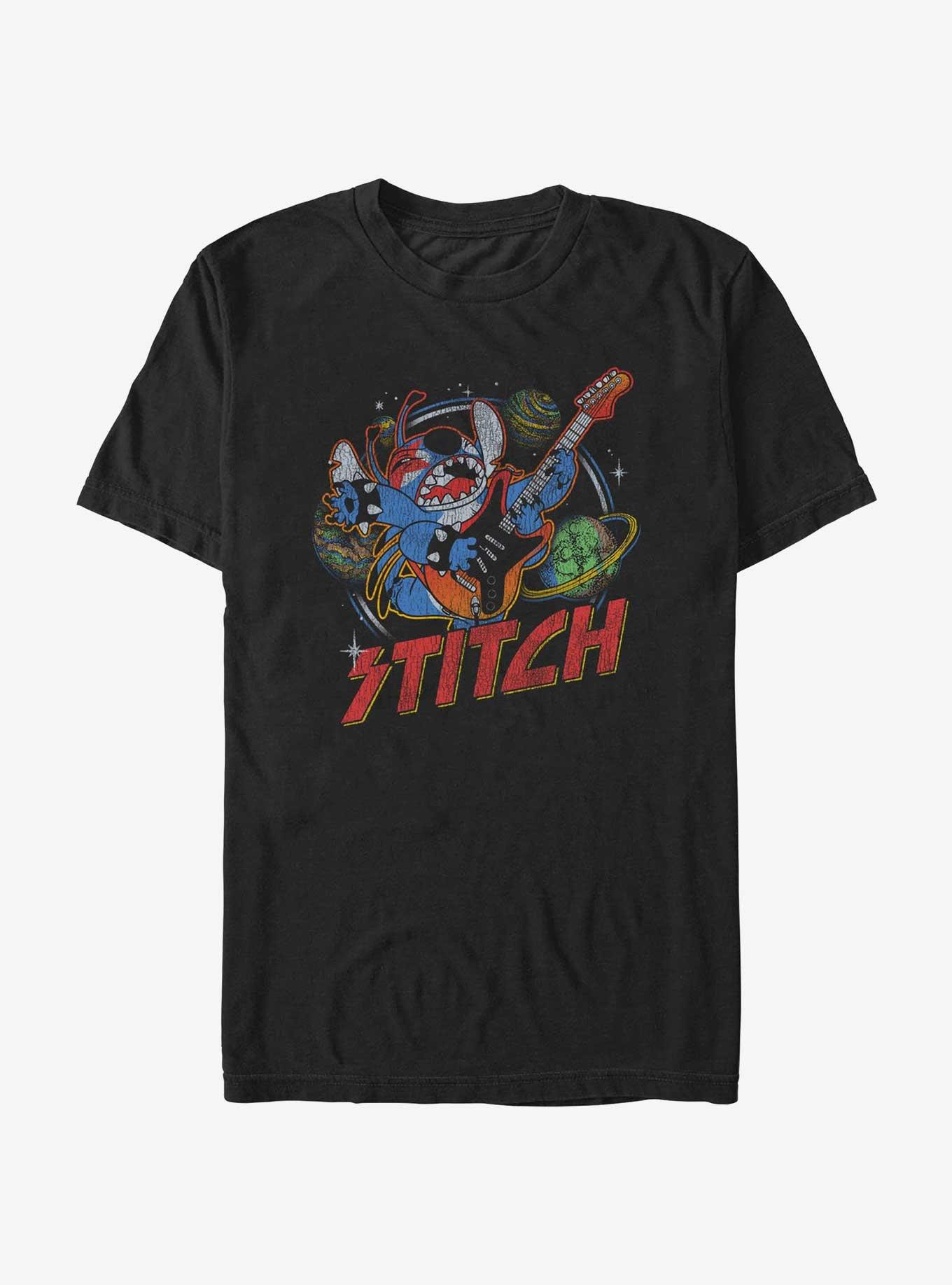 Disney Lilo & Stitch Stitch Planets Rock Youth T-Shirt, BLACK, hi-res