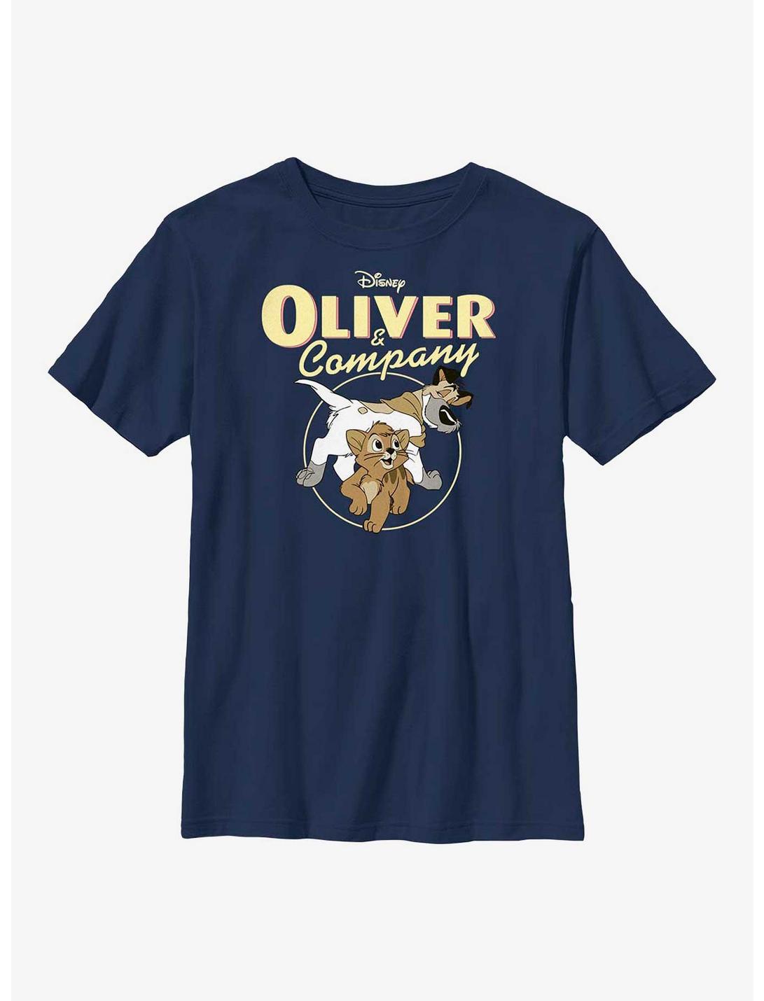 Disney Oliver & Company Oliver and Dodger Youth T-Shirt, NAVY, hi-res